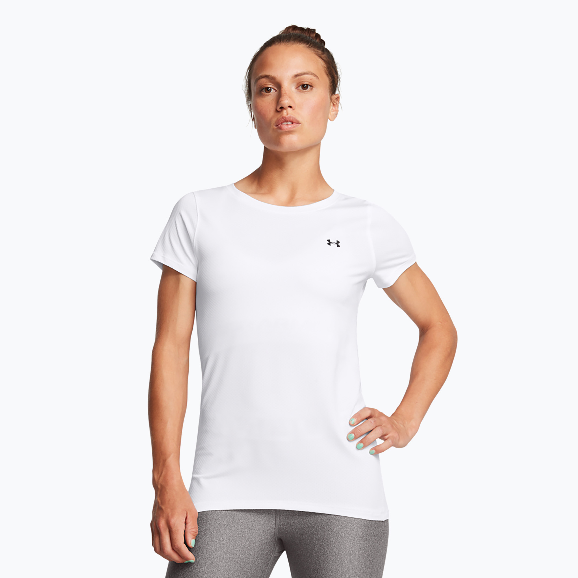 Women's training T-shirt Under Armour HG Armour white/black (S)