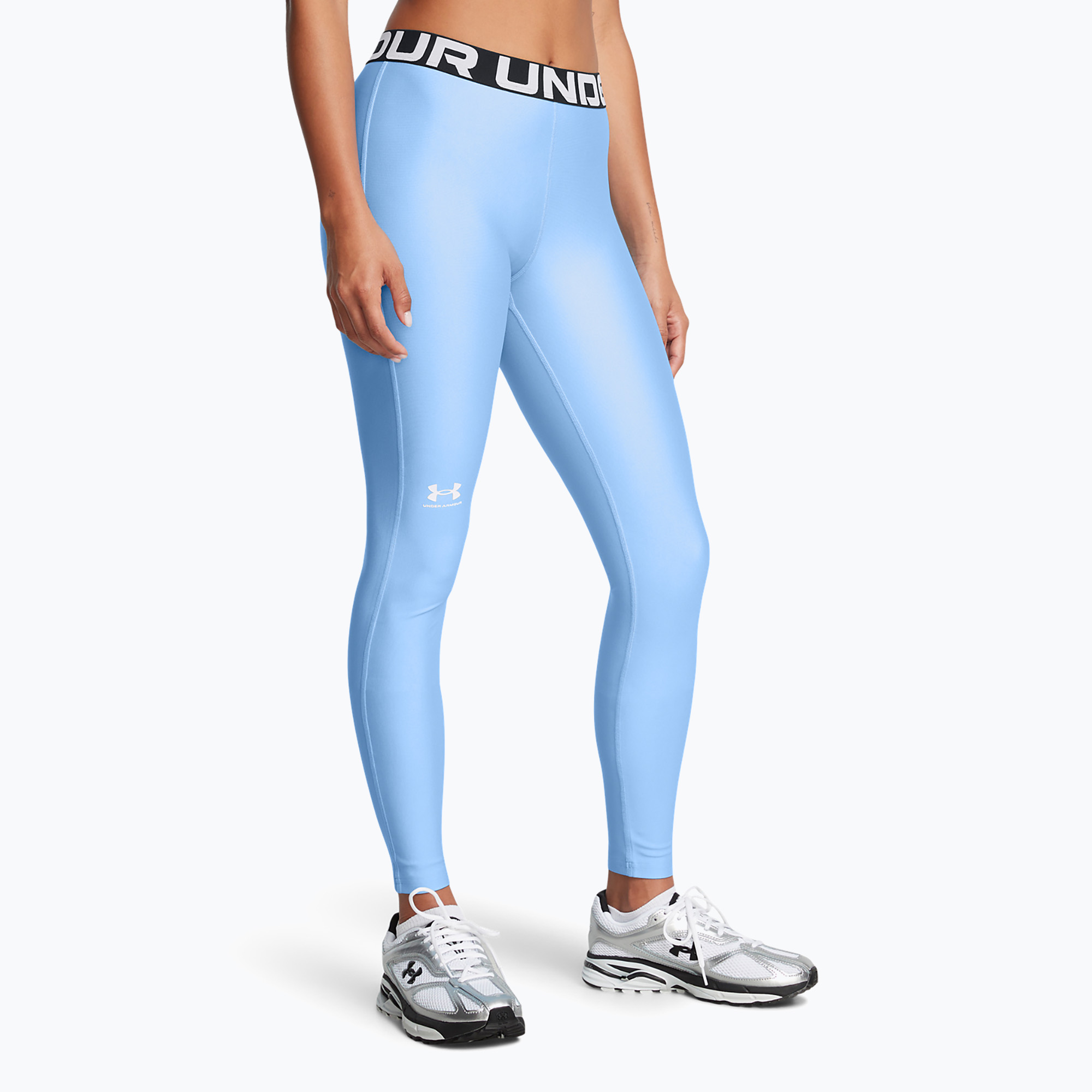 Under Armour HeatGear women's leggings horizon blue/white (L)