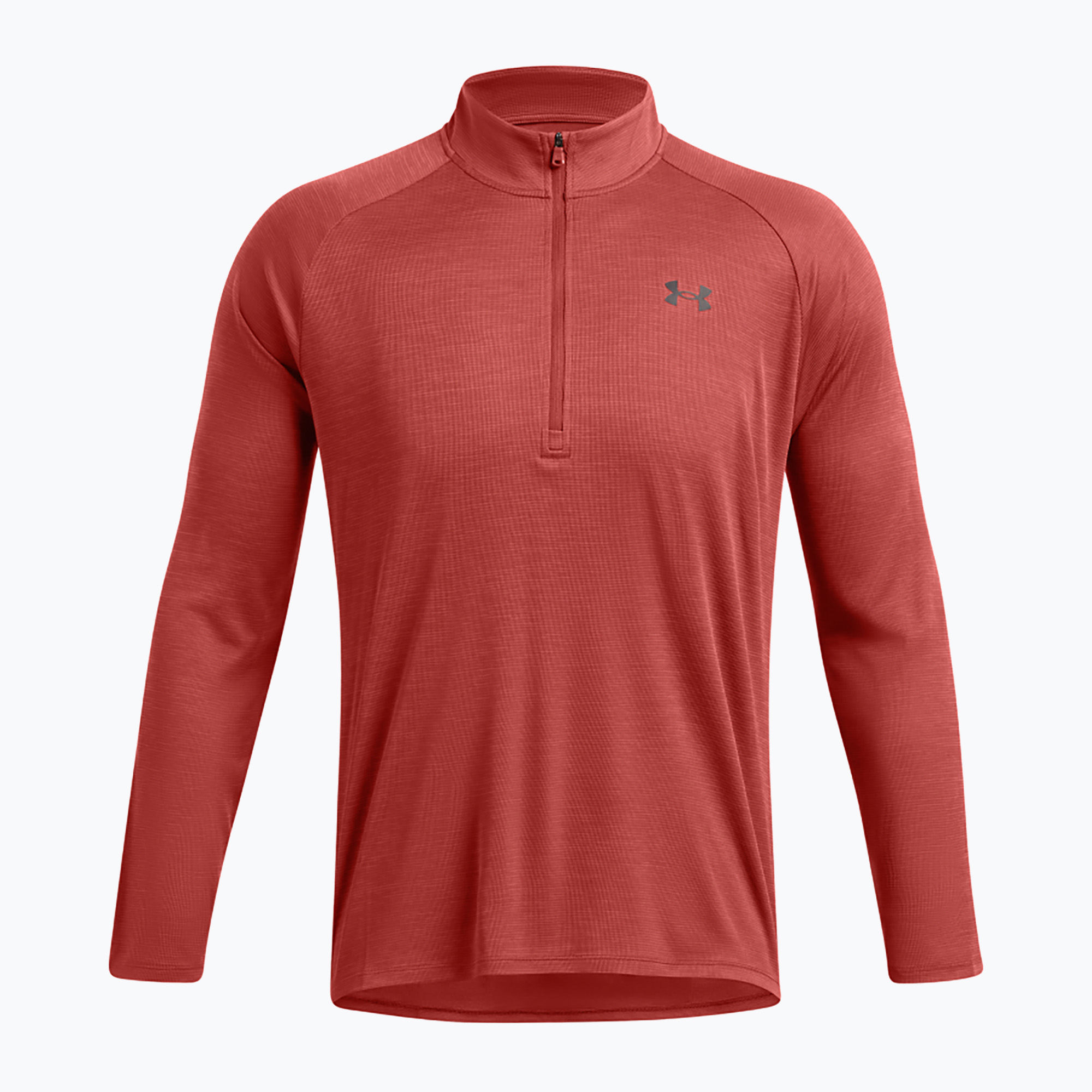 Men's Under Armour Tech Textured 1/2 Zip longsleeve earthen orange/black (XXL)