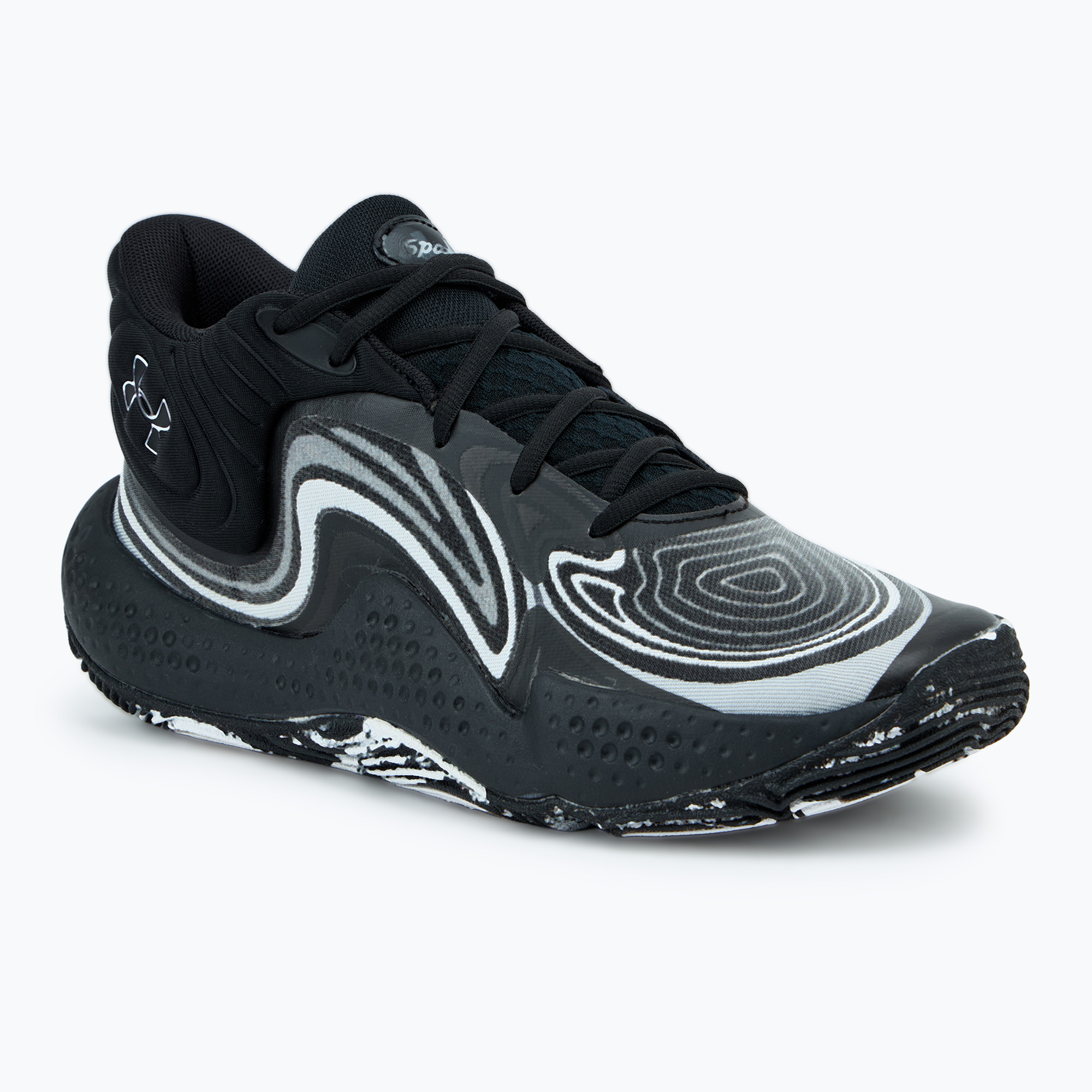Under Armour Spawn 6 Mid basketball shoes black/distant gray/mod gray (47 EU)