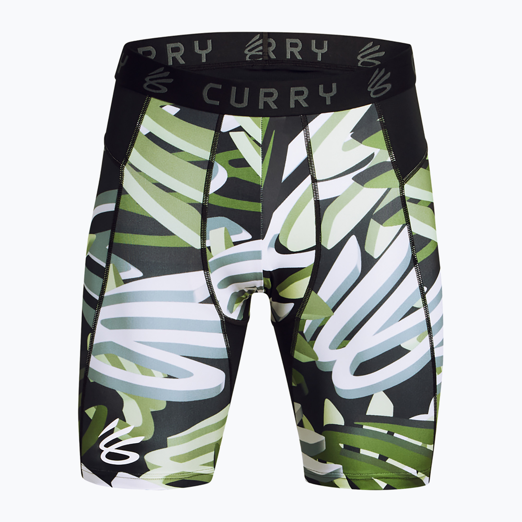 Under Armour Curry HeatGear Printed retro green/surplus green/white men's shorts (L)