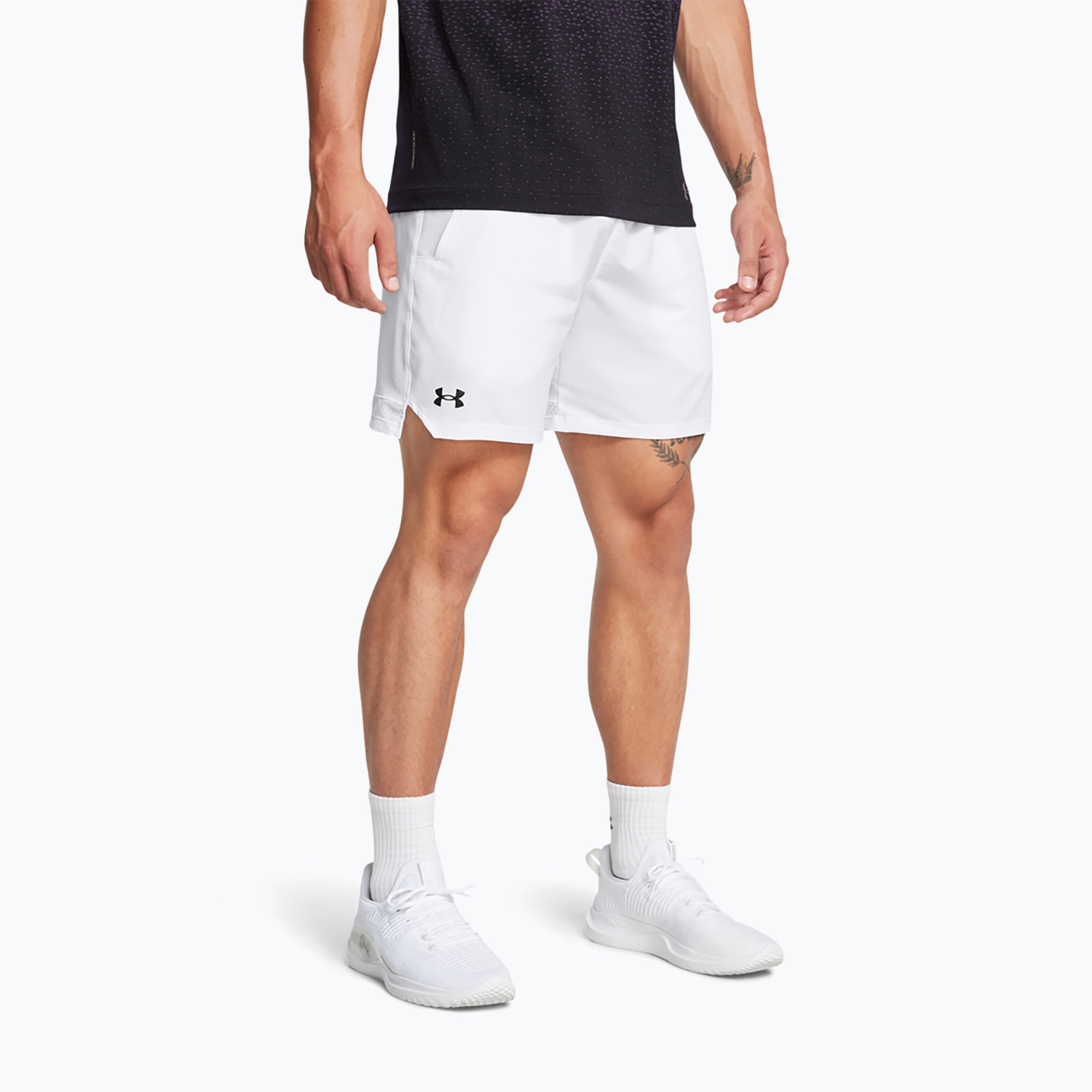 Under Armour men's training shorts UA Vanish Woven 6in white/black (XXL)