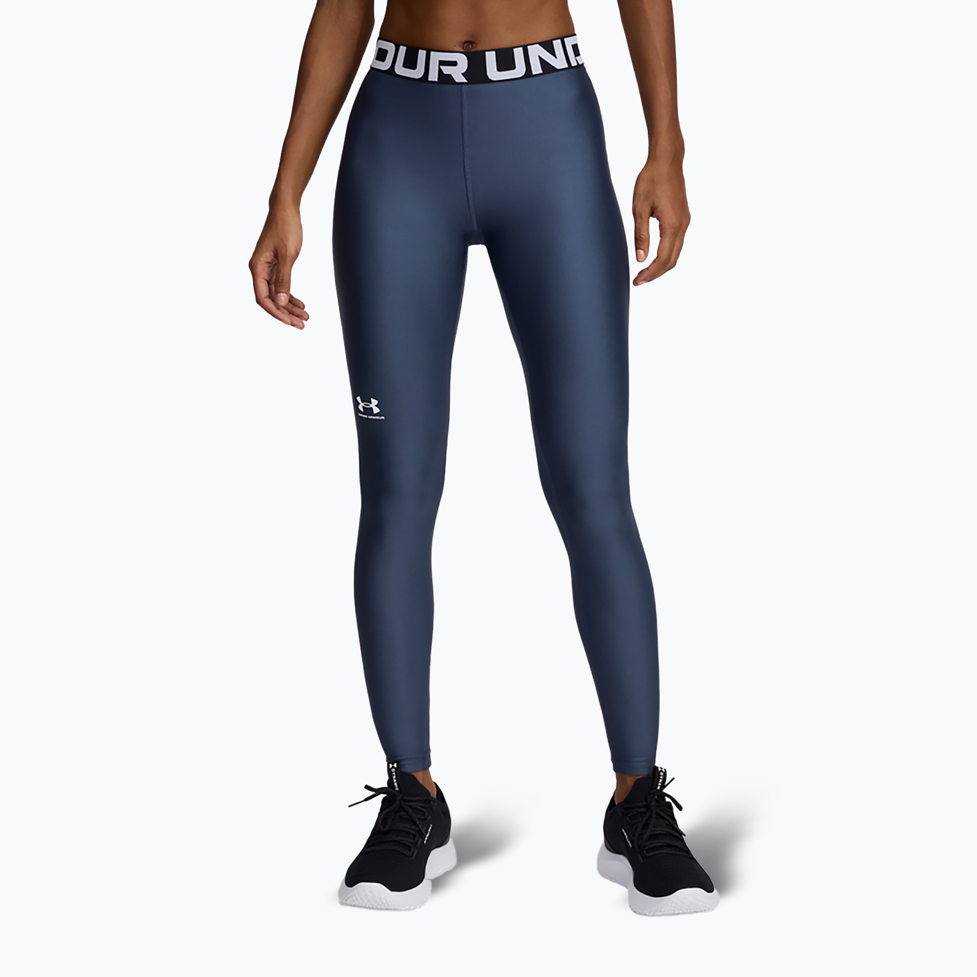 Under Armour HeatGear downpour gray/white women's training leggings (XS)