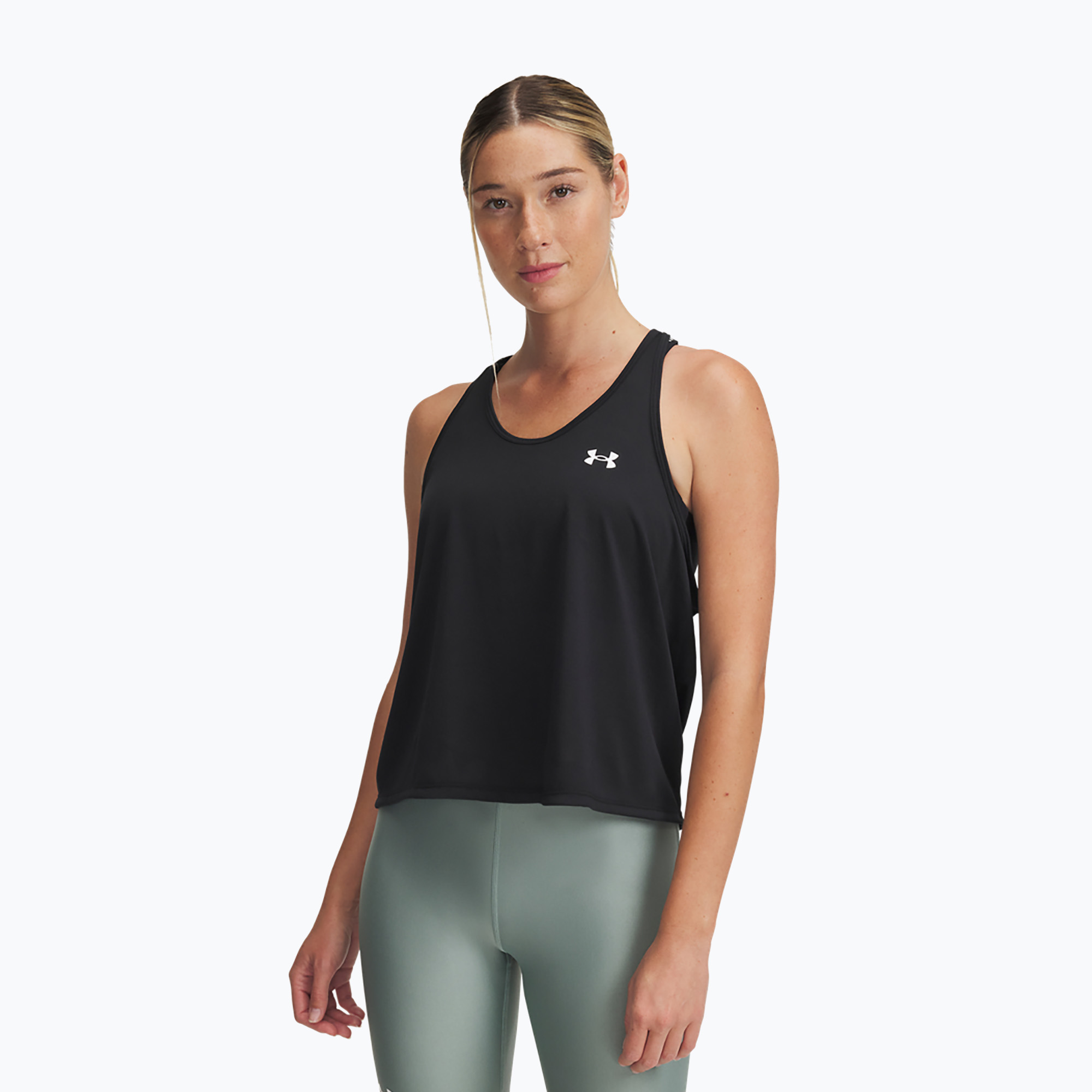 Women's training top Under Armour Tech Swing Tank black/white (XL)