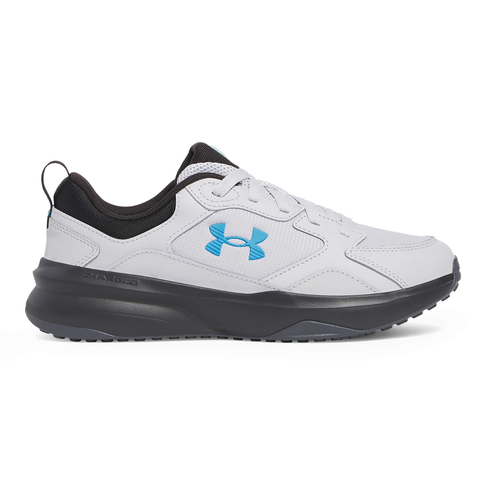 Men's training shoes Under Armour Charged Edge halo gray/black/ether blue (43 EU)