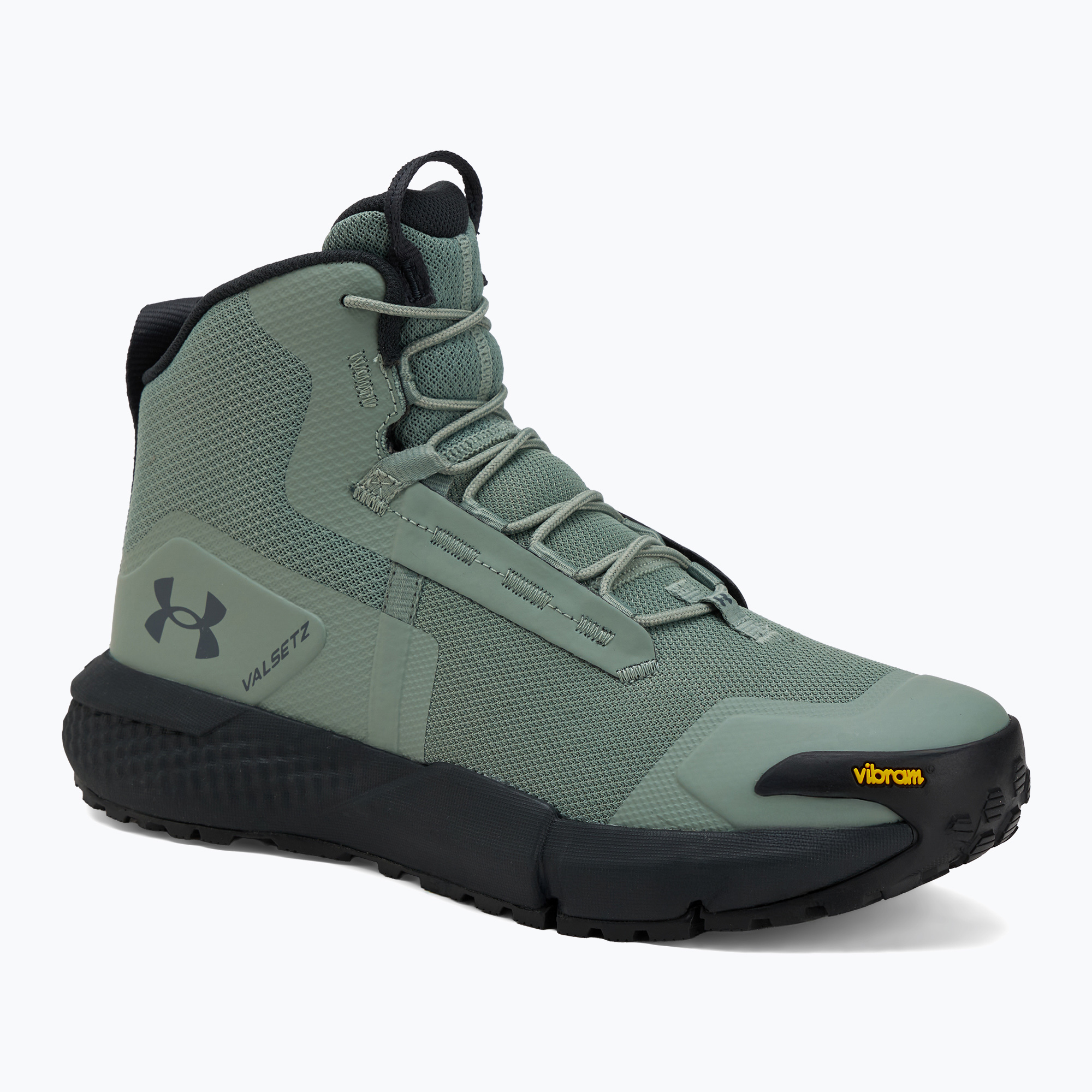 Men's tactical shoes Under Armour Charged Valsetz Mid silica green/anthracite/black gray (44.5 EU)
