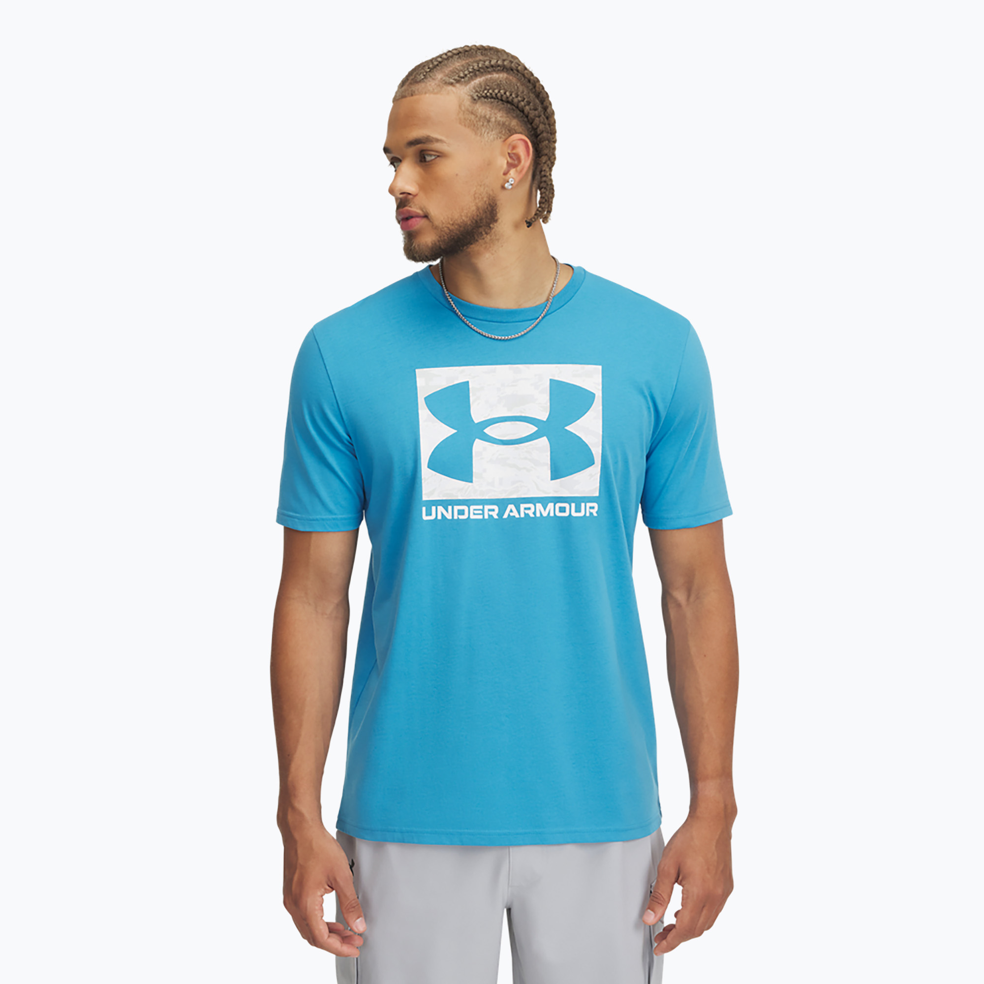 Men's training top Under Armour ABC Camo Boxed Logo ether blue/white (XL)
