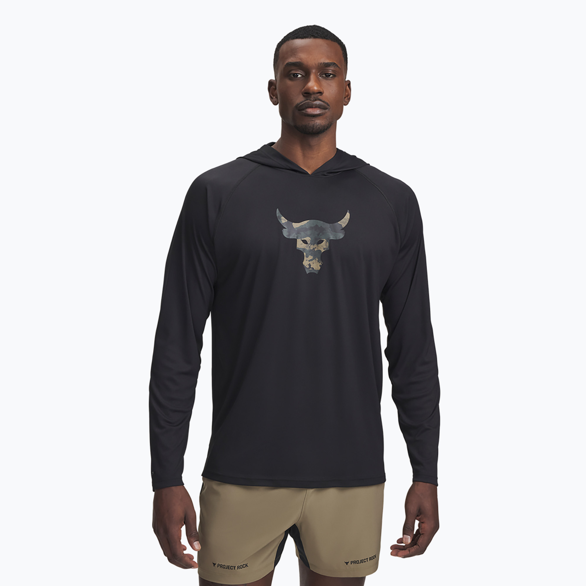 Under Armour Project Rock Iso-Chill Hoody black / hyper green men's training sweatshirt (XXL)