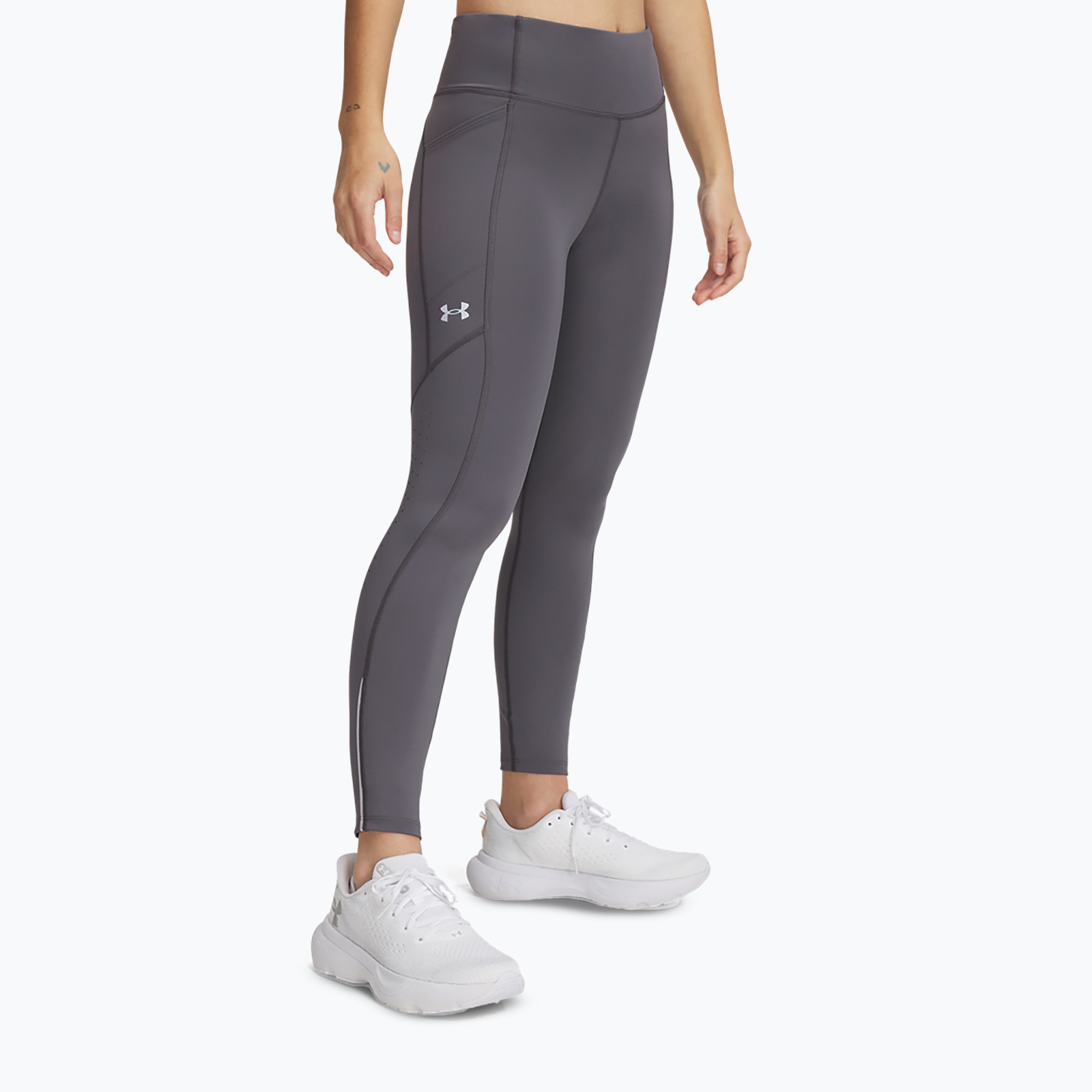 Under Armour Launch Ankle castlerock/reflective women's running leggings (XS)