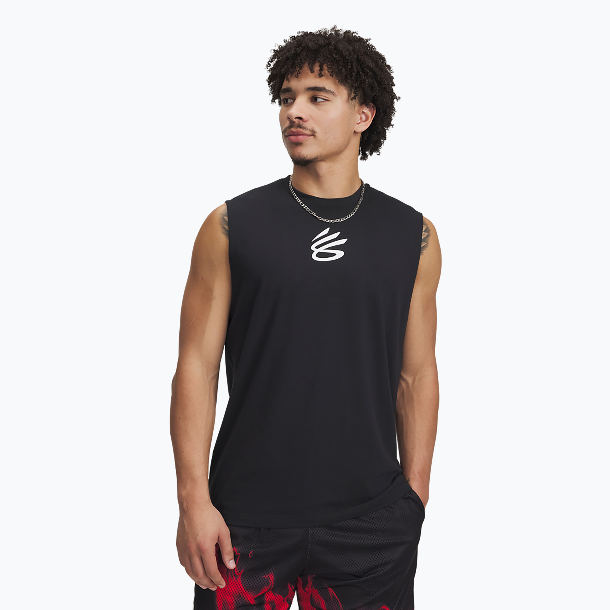Men's basketball T-shirt Under Armour Curry Tee black/white