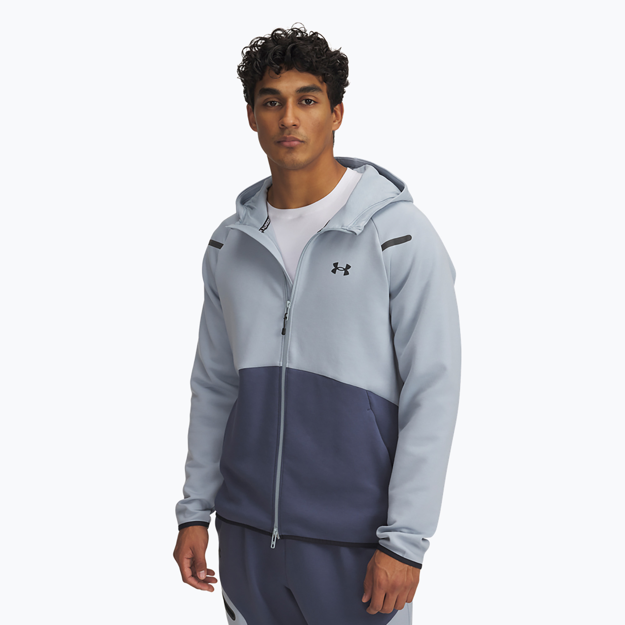 Men's sweatshirt Under Armour Unstoppable Fleece Full Zip HD harbor blue/downpour gray/black (XL)