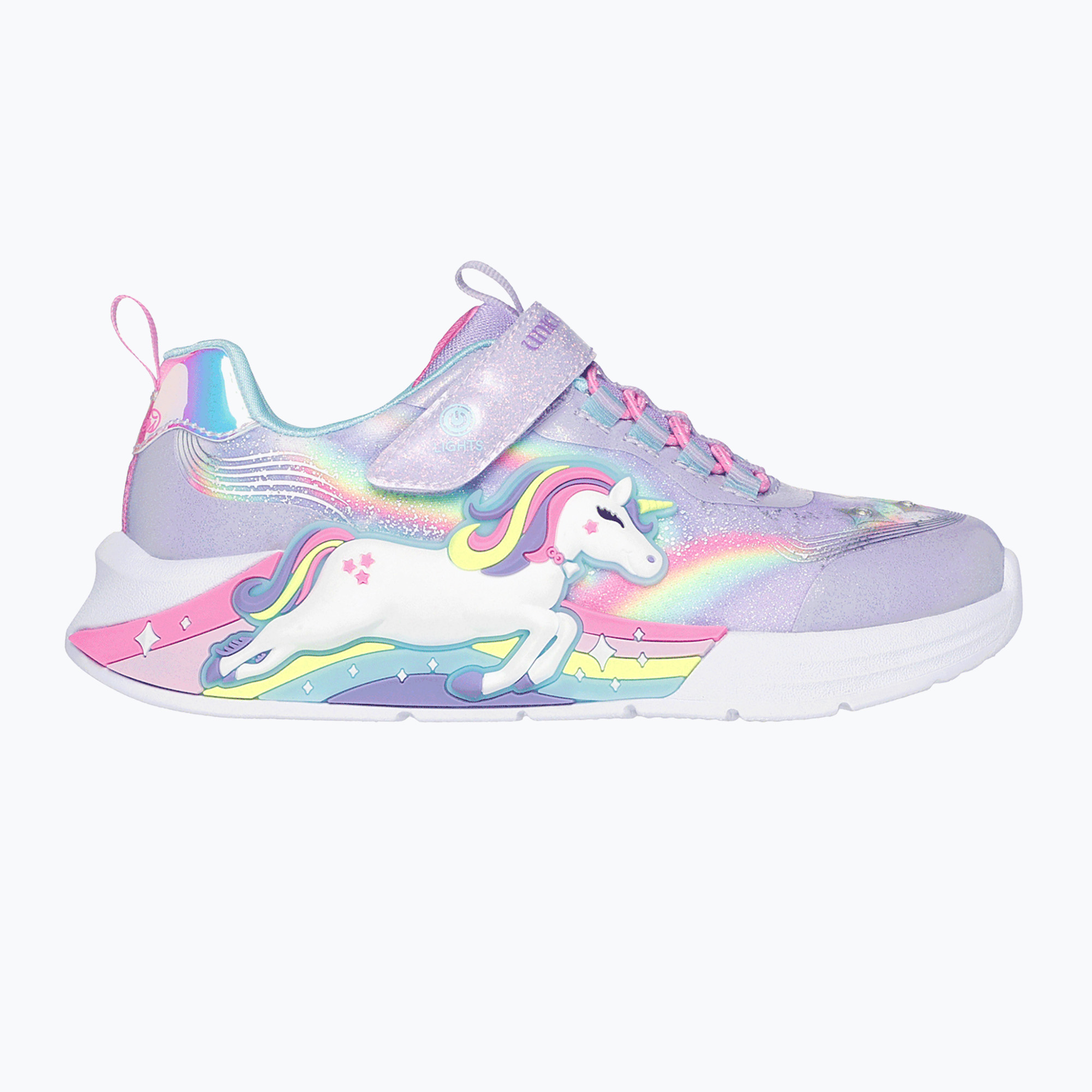 SKECHERS S-Lights Unicorn Chaser lavender/multi children's shoes (28 EU)