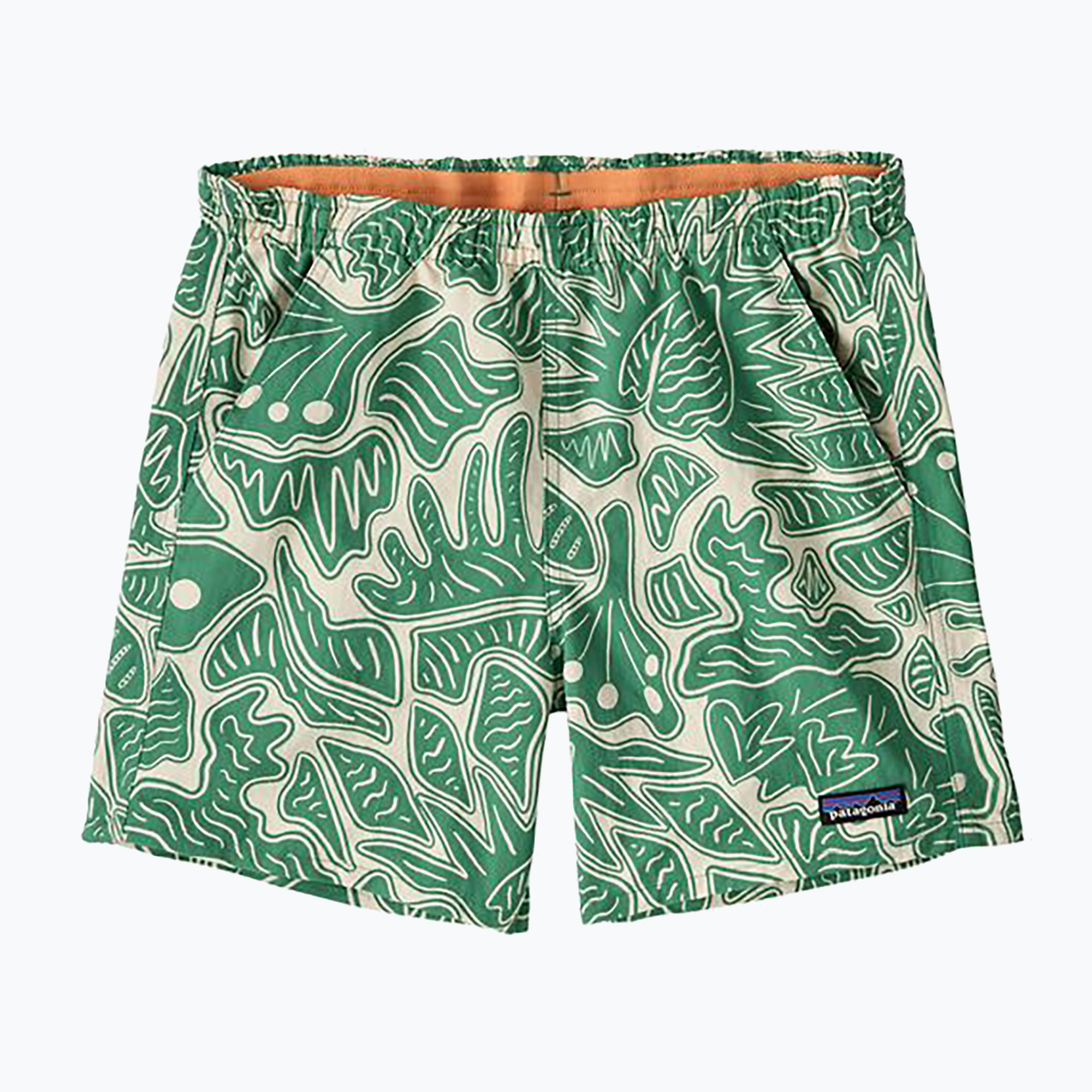 Patagonia Baggies women's shorts 5" bees and flowers/heartleaf green (XS)