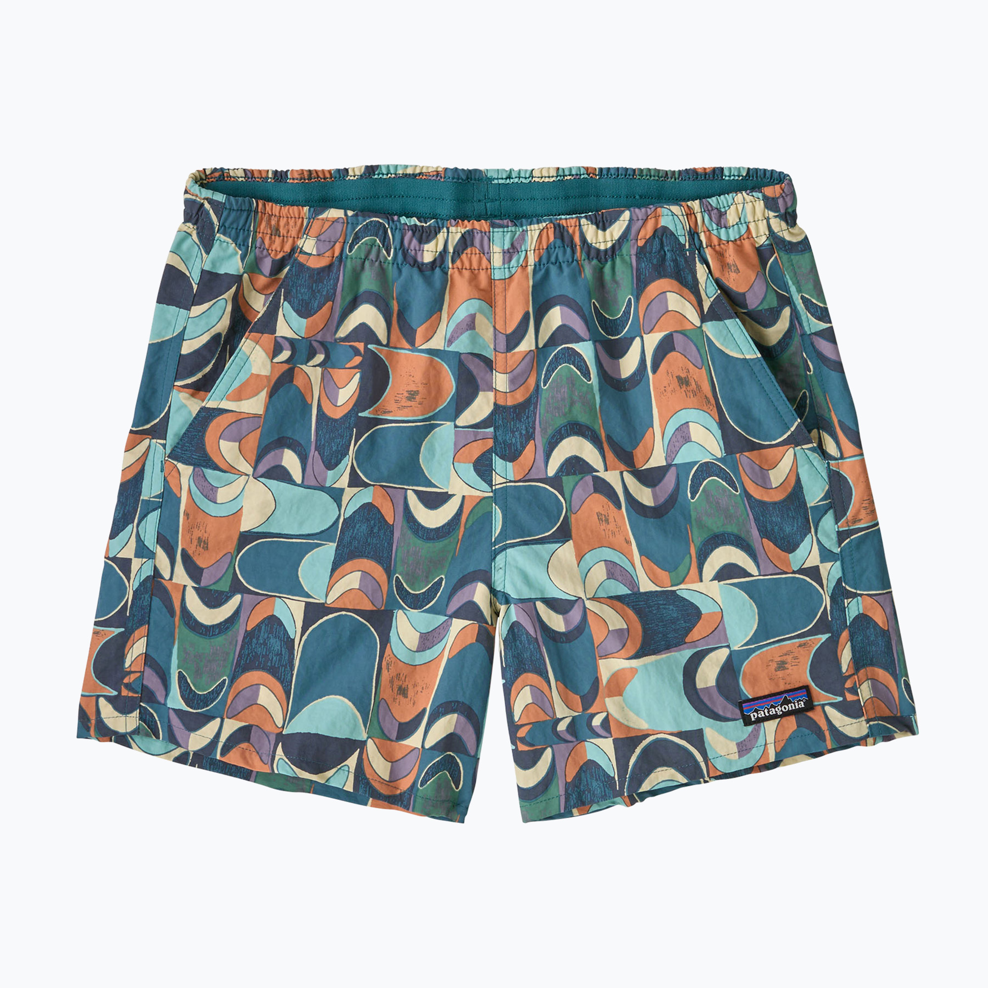 Patagonia Baggies women's shorts 5" swallowtail geo/still blue