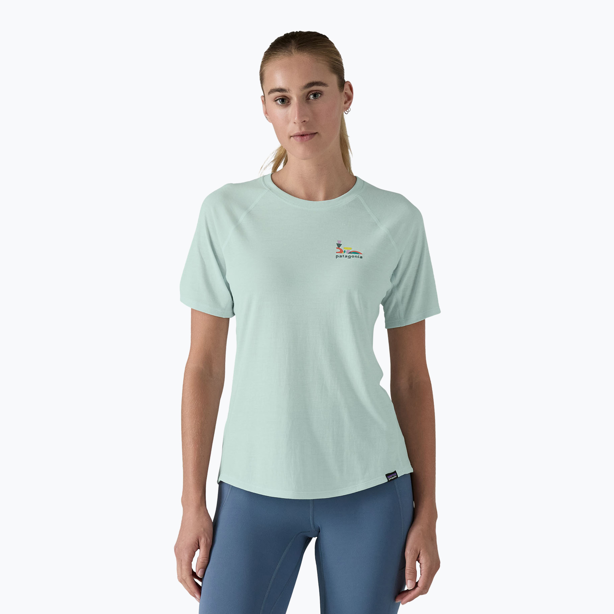 Patagonia women's Capilene Cool Trail T-shirt Graphic lose it/wispy green (M)