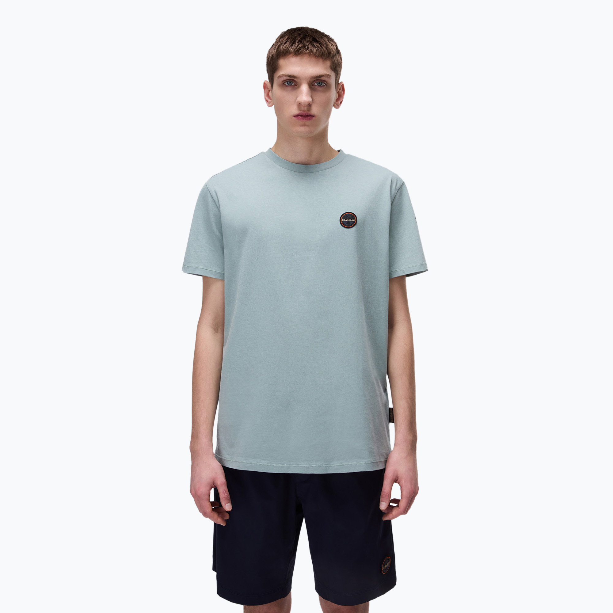 Men's T-shirt Napapijri S-Badge green mil G1X (M)