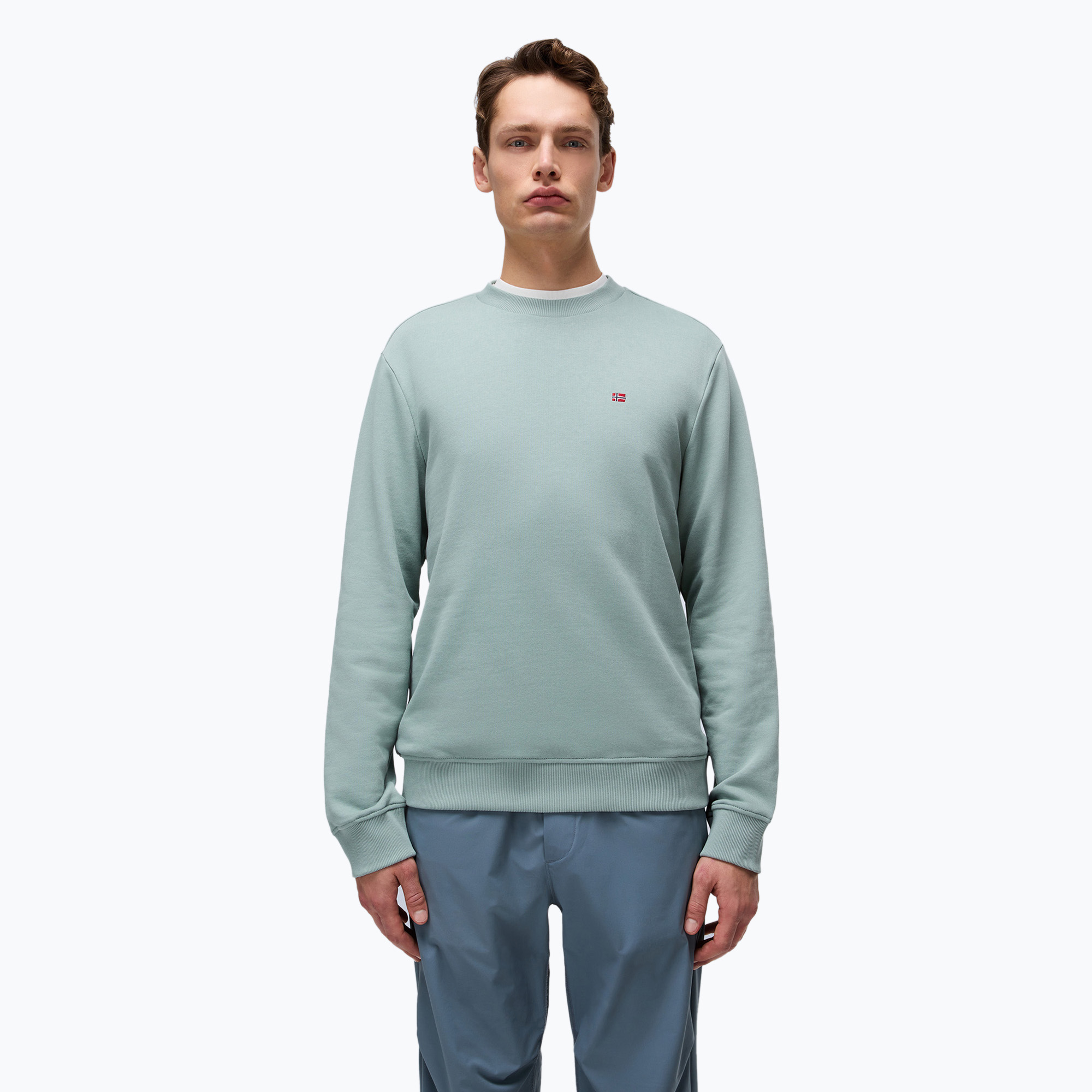 Men's sweatshirt Napapijri Balis Crew Sum 2 green mil G1X (XXL)