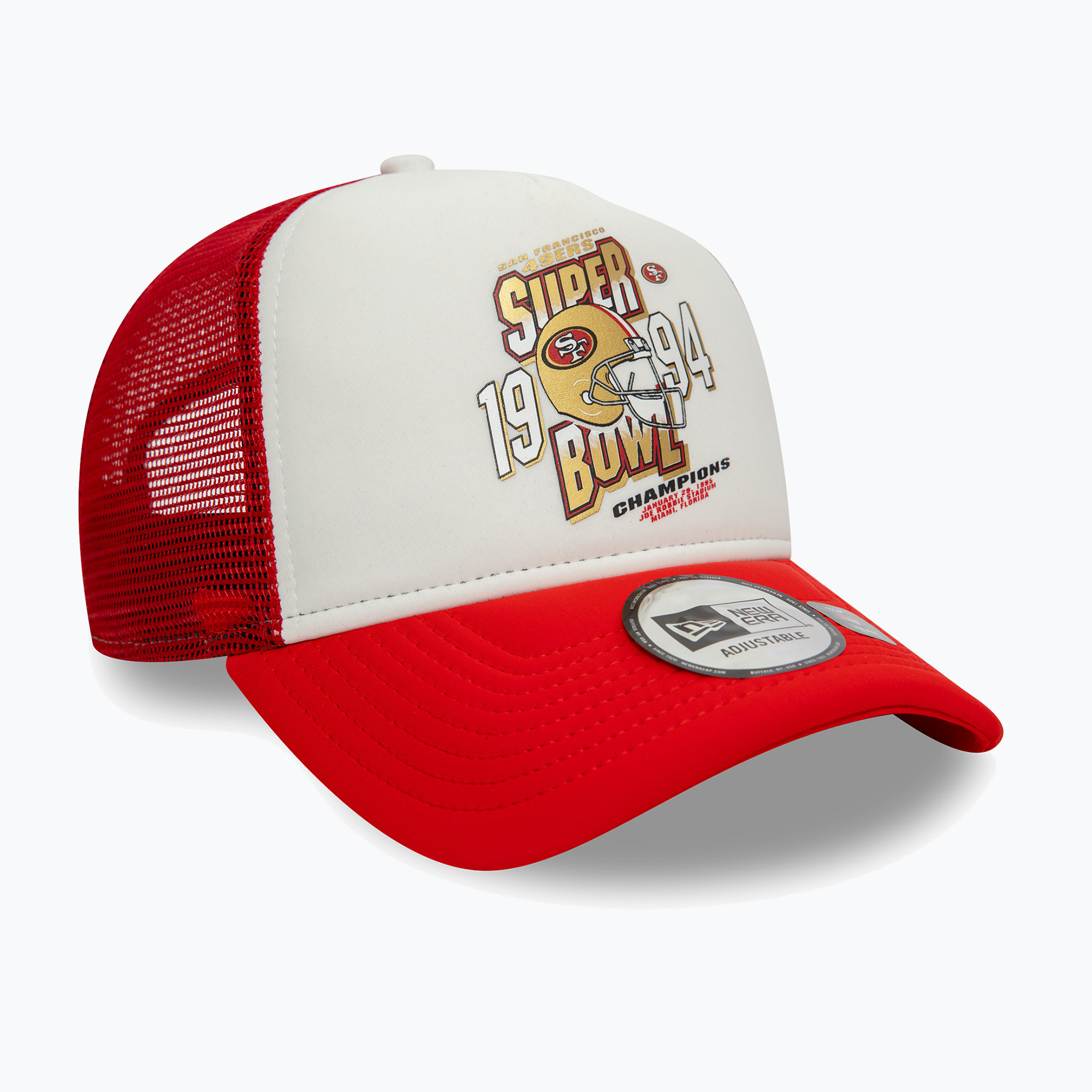 New Era Superbowl Trucker San Francisco 49ERS red baseball cap