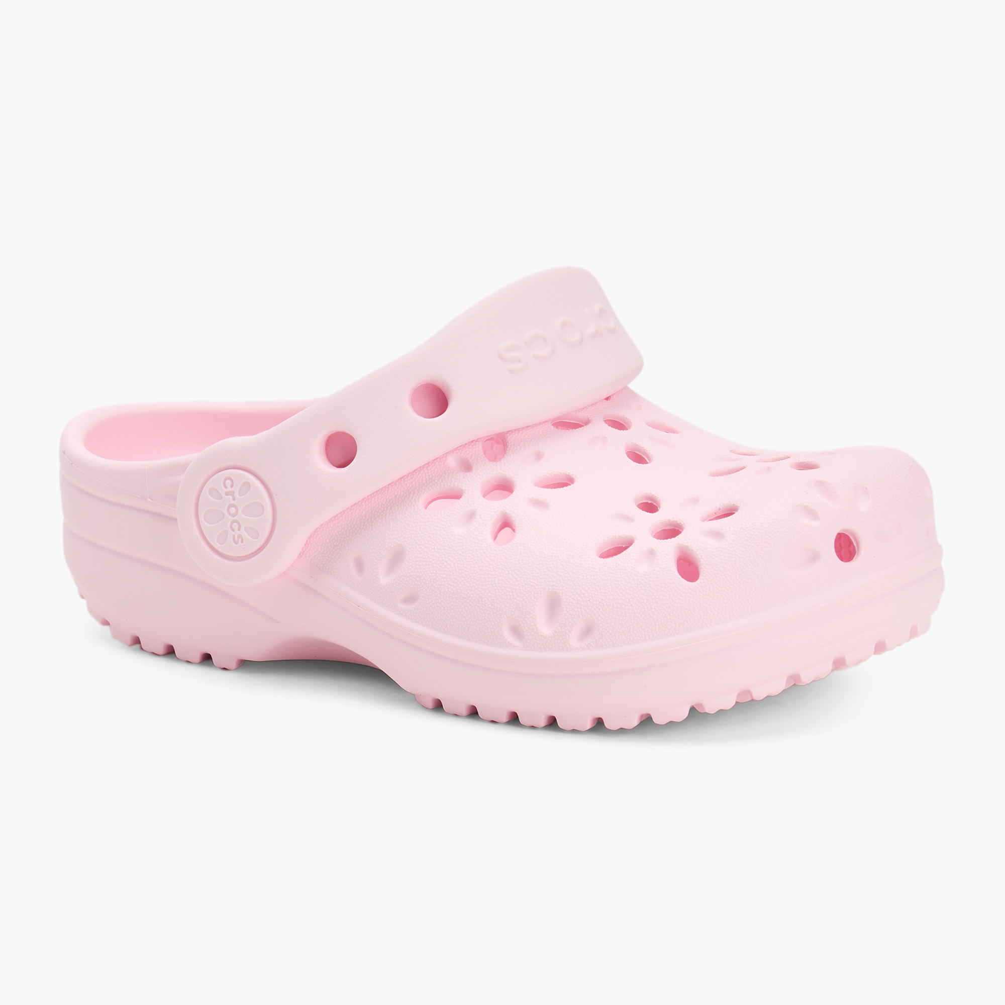 Crocs Classic Floral Cutout Clog Kids Toddler flip flops pink milk (24-25 EU)