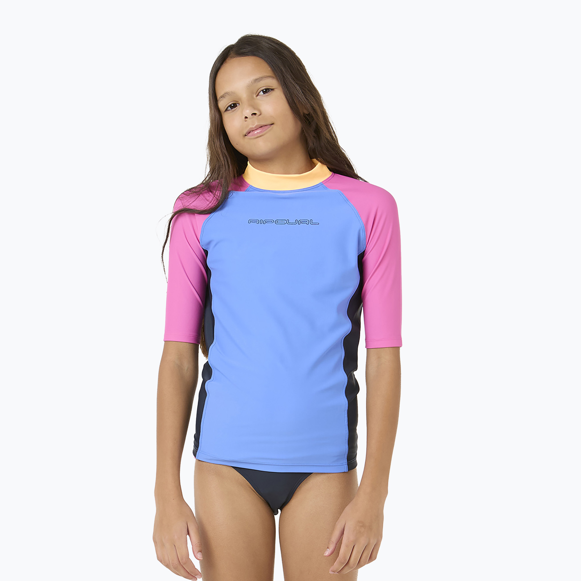 Rip Curl Block Party 3 Piece Set children's swimsuit + t-shirt dark blue