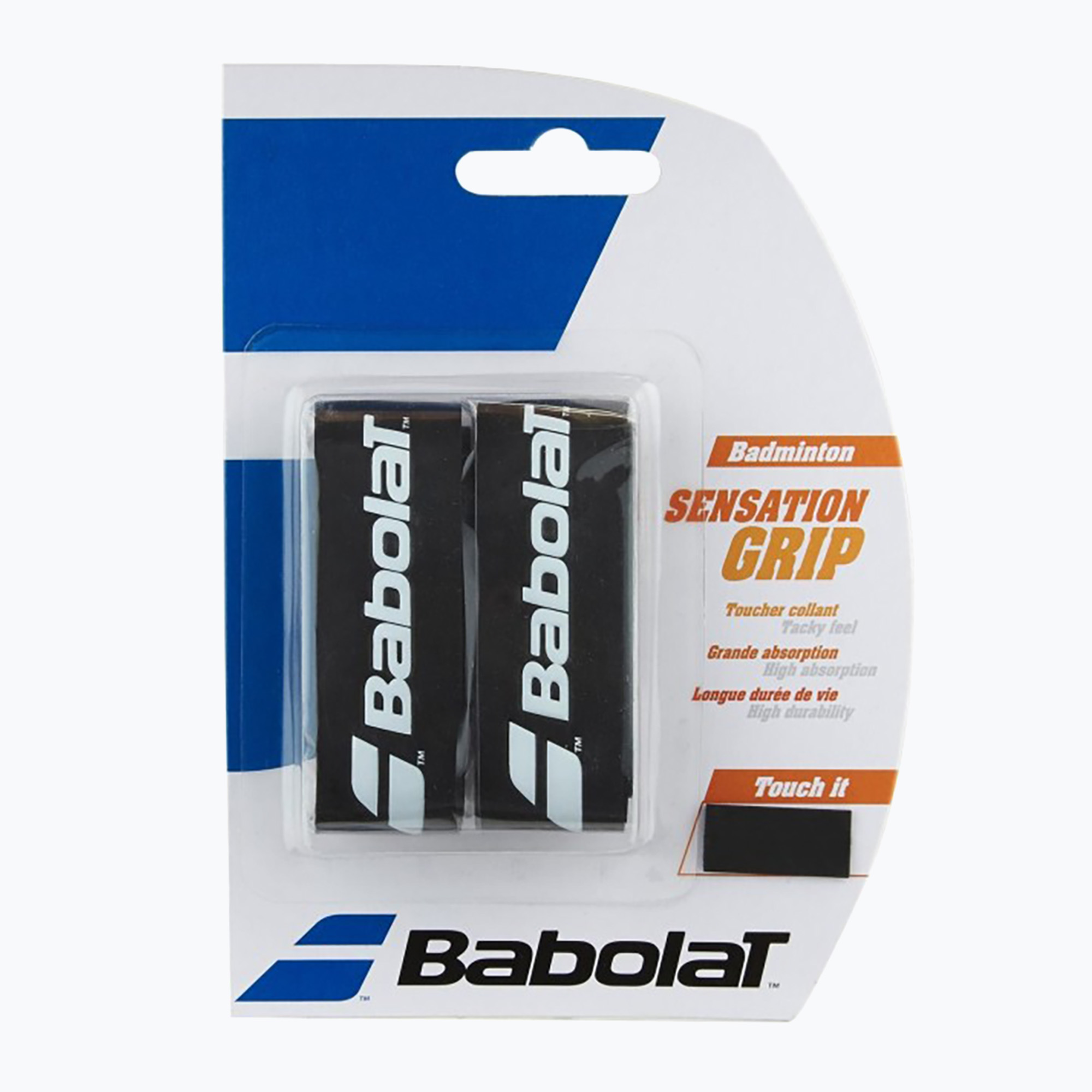 Babolat Grip Sensation badminton racket wraps 2 pcs black