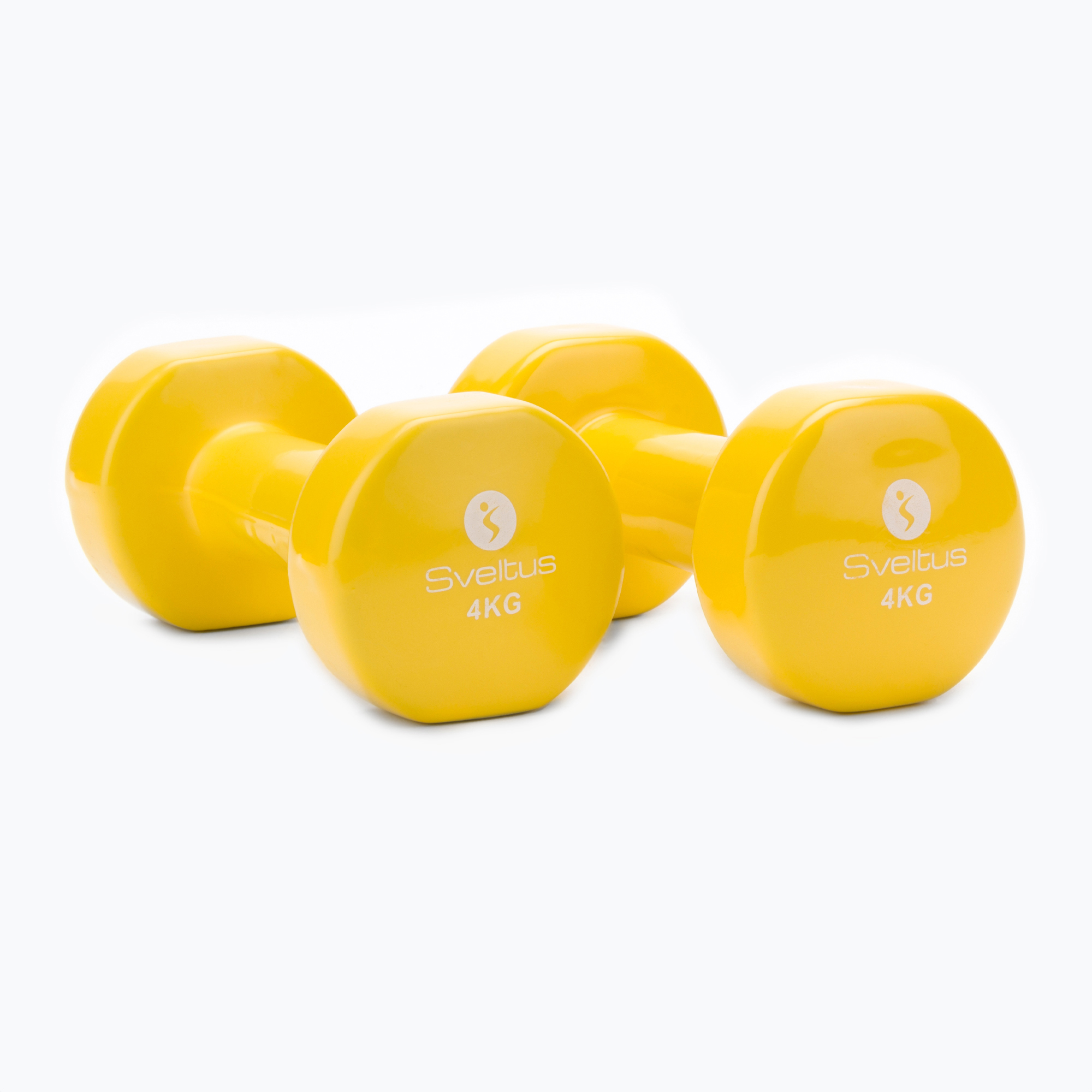 Set of dumbbells 4 kg 2 pcs. Sveltus Epoxy yellow 1184 (4 kg)