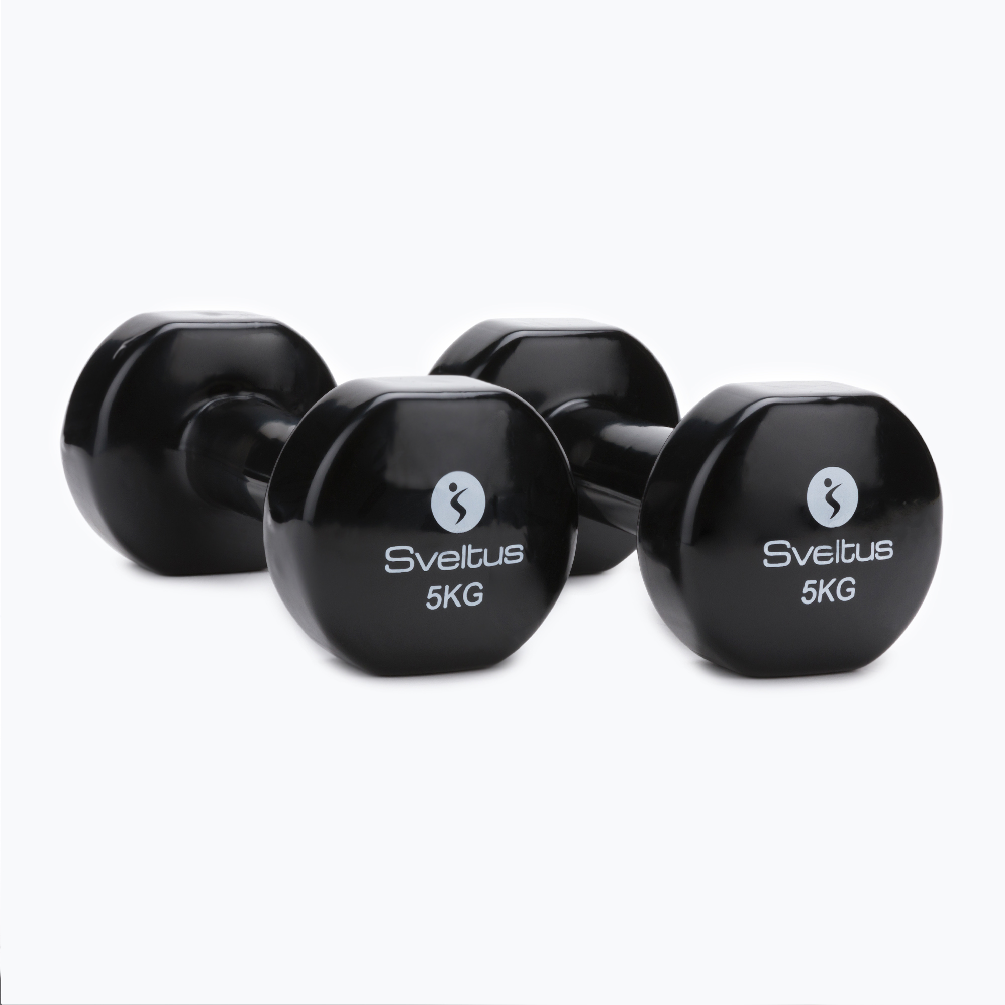 Set of dumbbells 5 kg 2 pcs. Sveltus Epoxy black 1185 (5 kg)