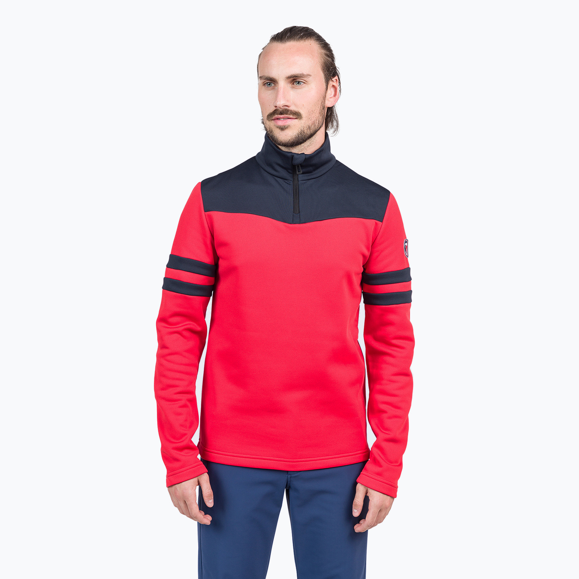 Rossignol Resort 1/2 Zip sports shirt red (L)