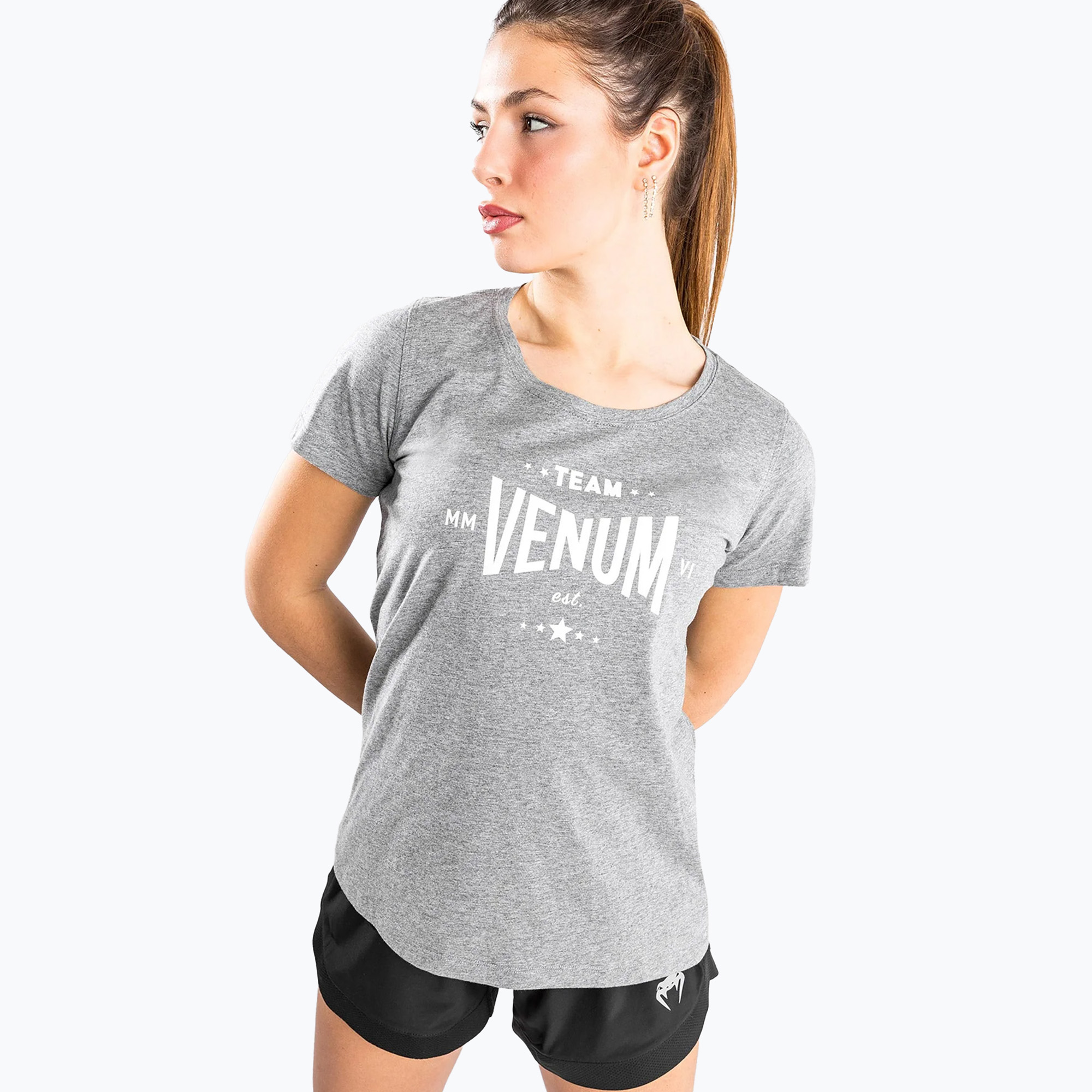 Venum Team 2.0 women's t-shirt light heather grey (XS)