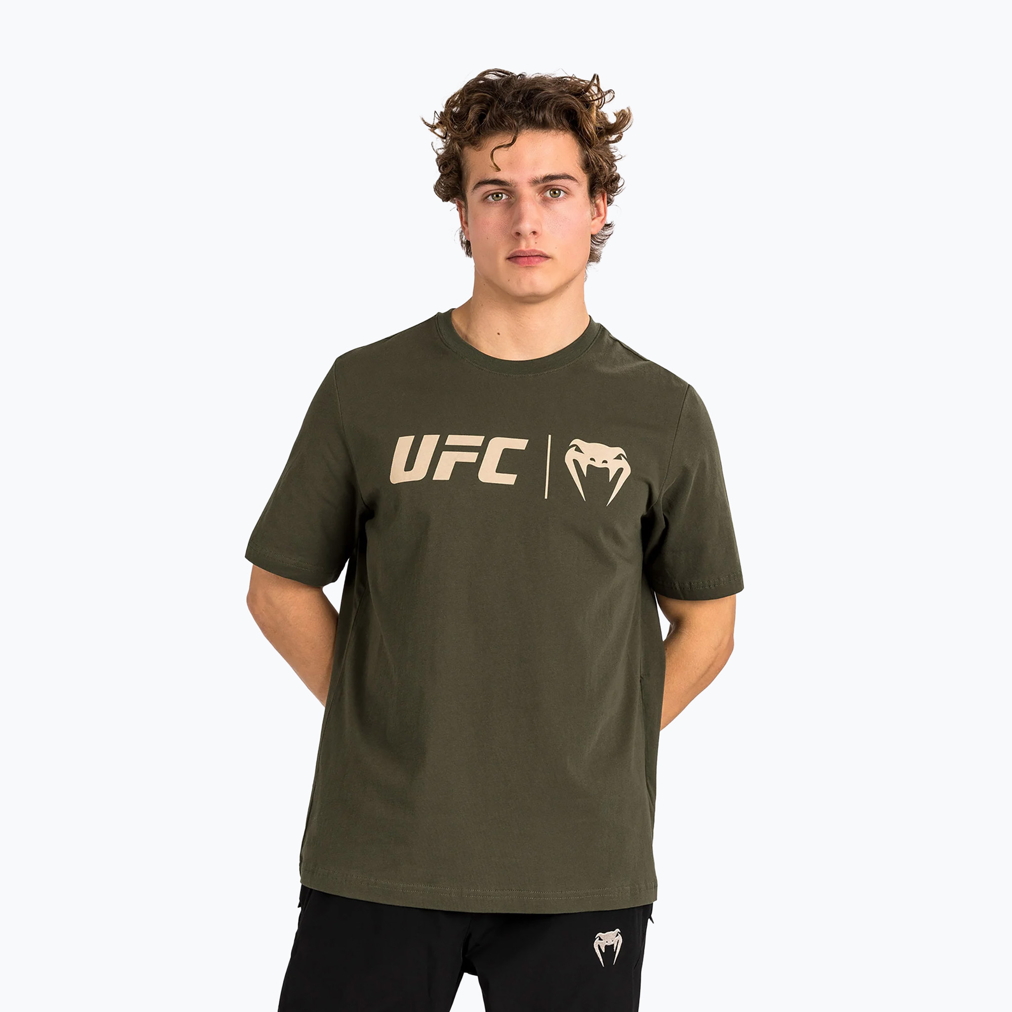 Men's T-shirt Venum & UFC Classic khaki/bronze (M)