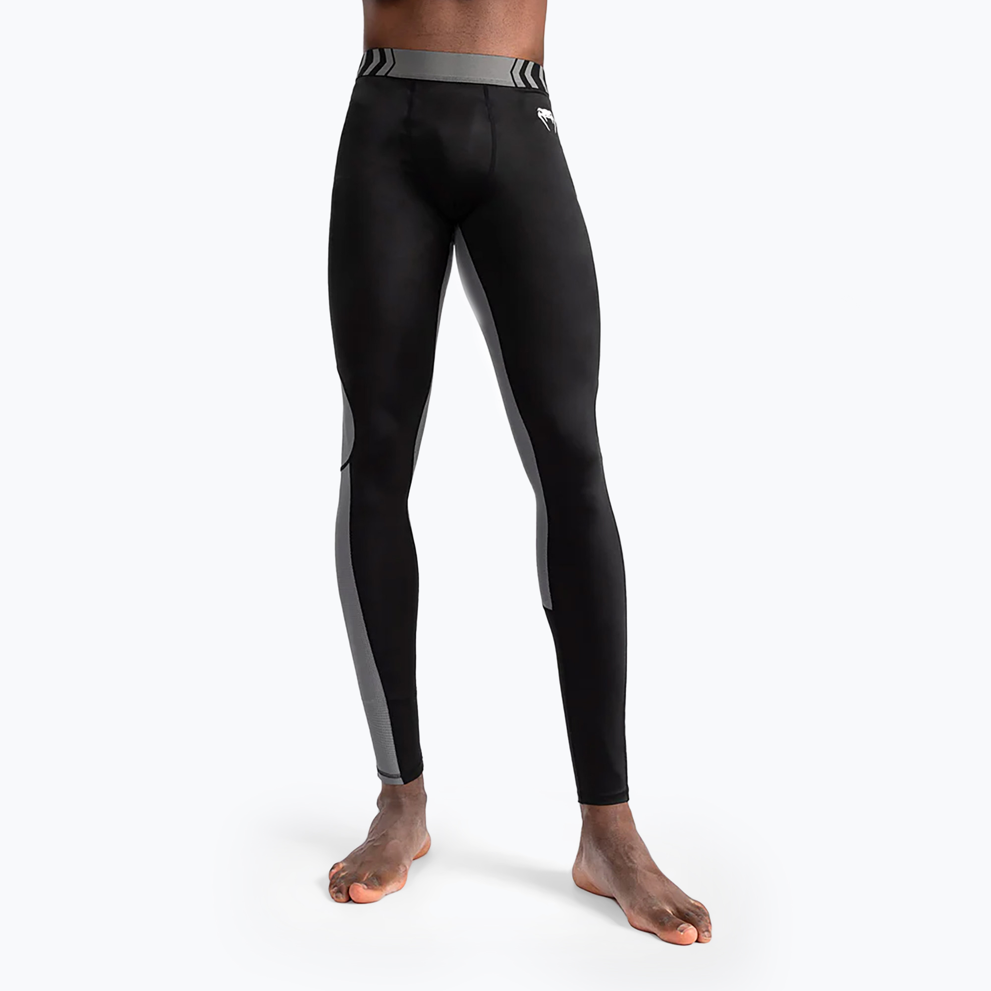 Men's training leggings Venum Tempest Spats black/ grey (S)