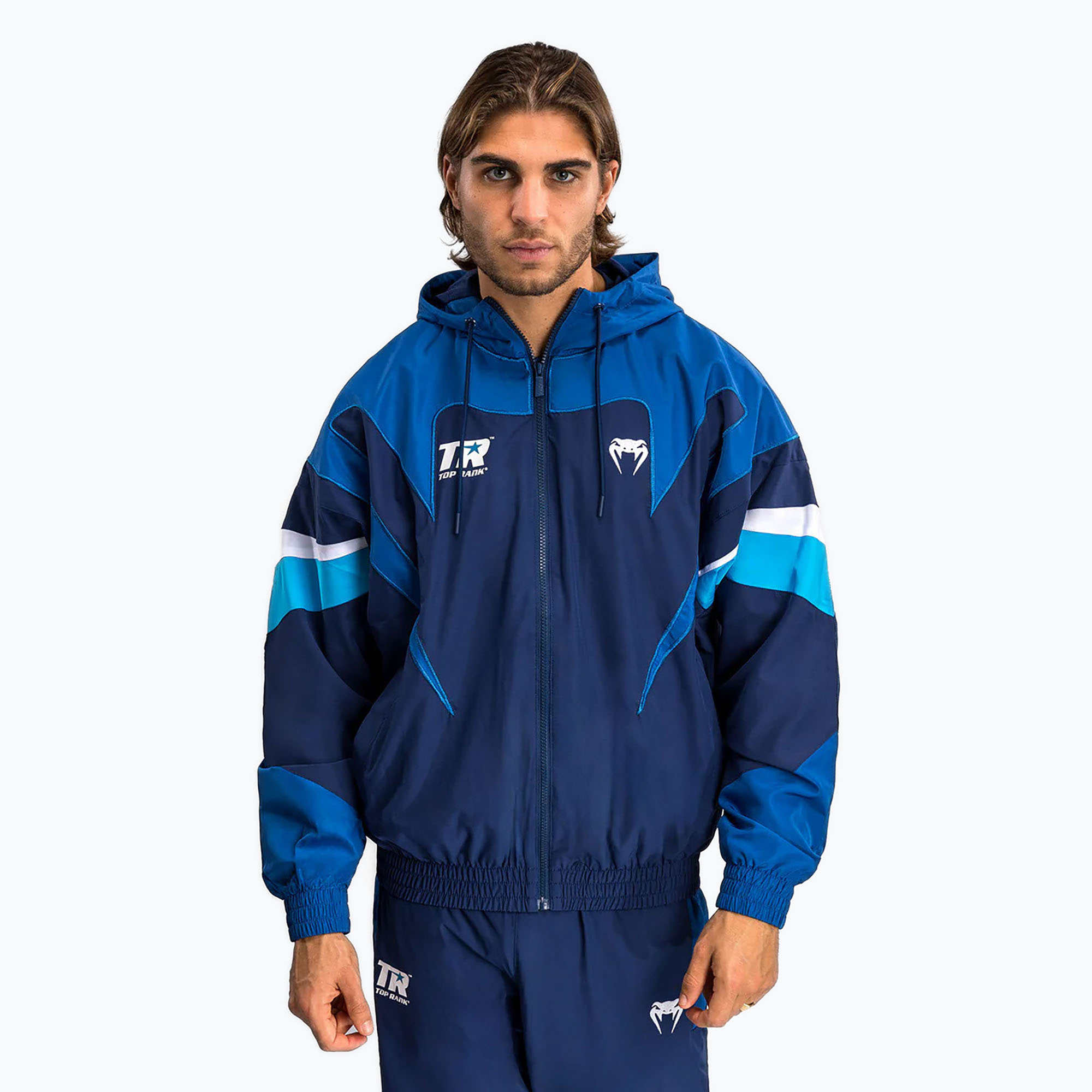 Men's hoodie Venum X Top Rank Original Men's Hooded Tracksuit Jacket navy blue (M)