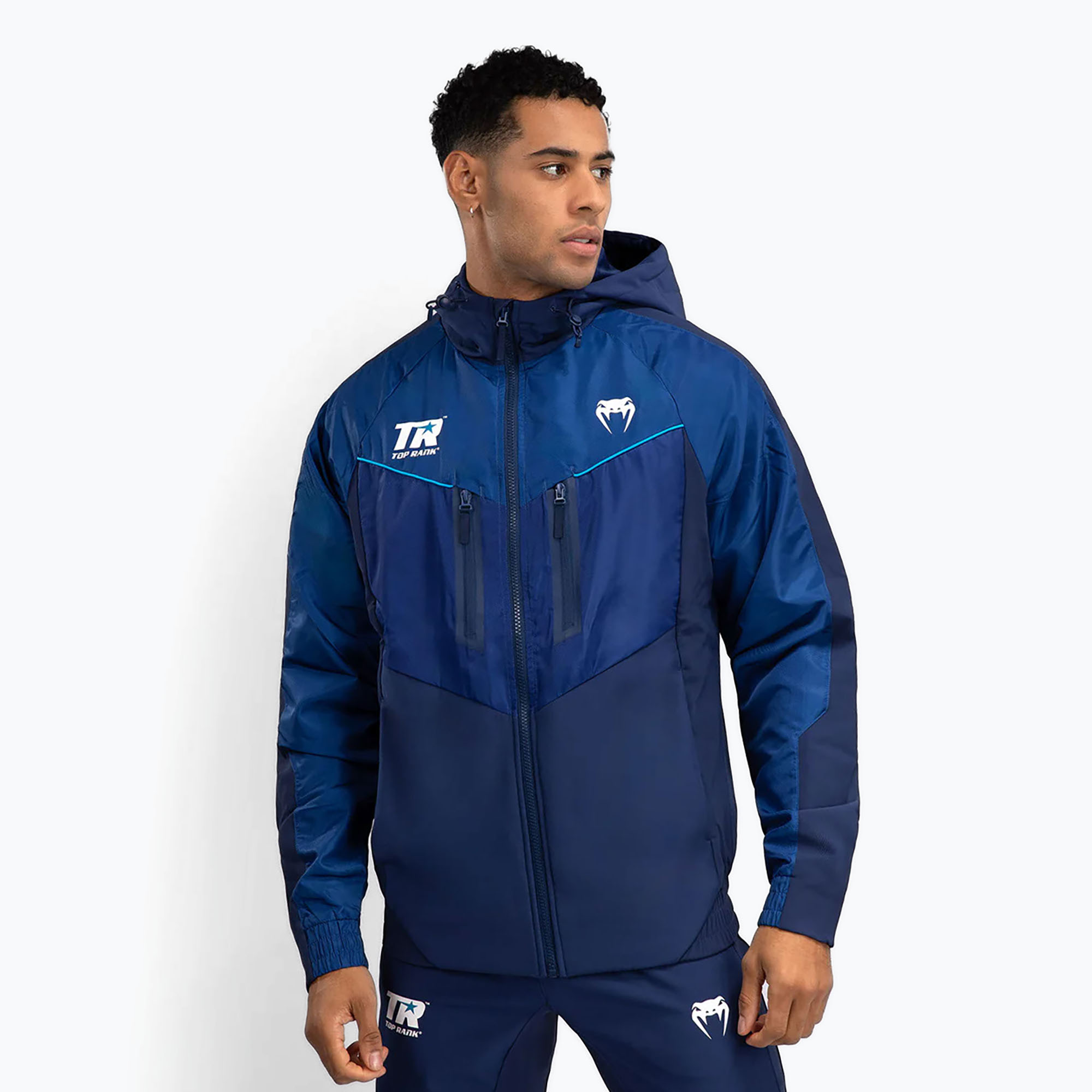 Men's hoodie Venum X Top Rank Original Men's Full Zip Hoodie navy blue (L)