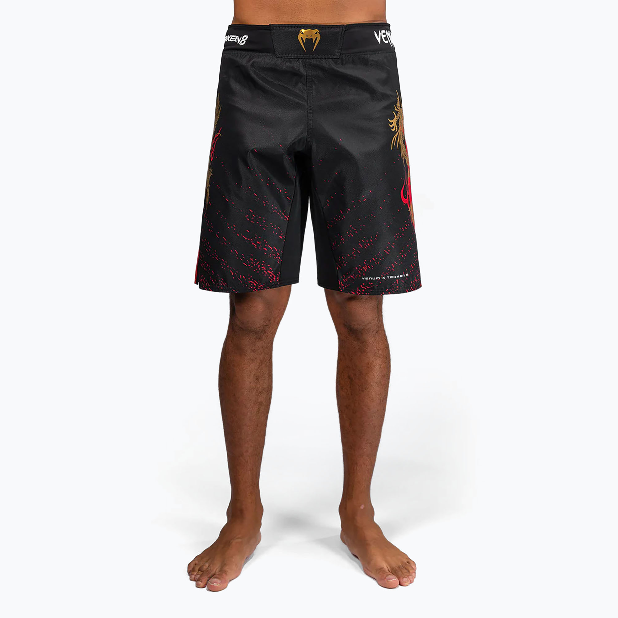 Men's training shorts Venum X Tekken 8 - Marshall Law Fight Shorts black/red/gold (XL)