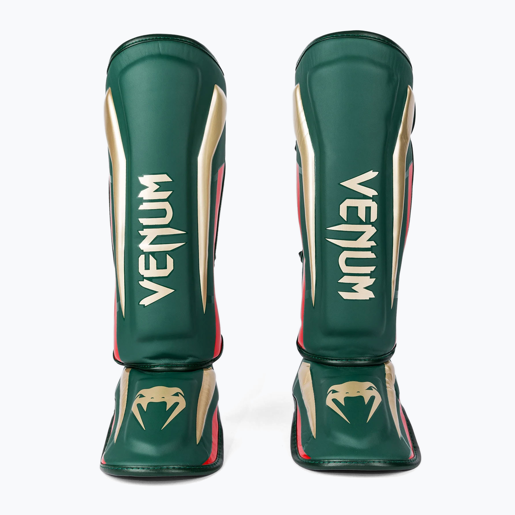 Venum Elite Standup Shin Guards tibia and foot protectors green