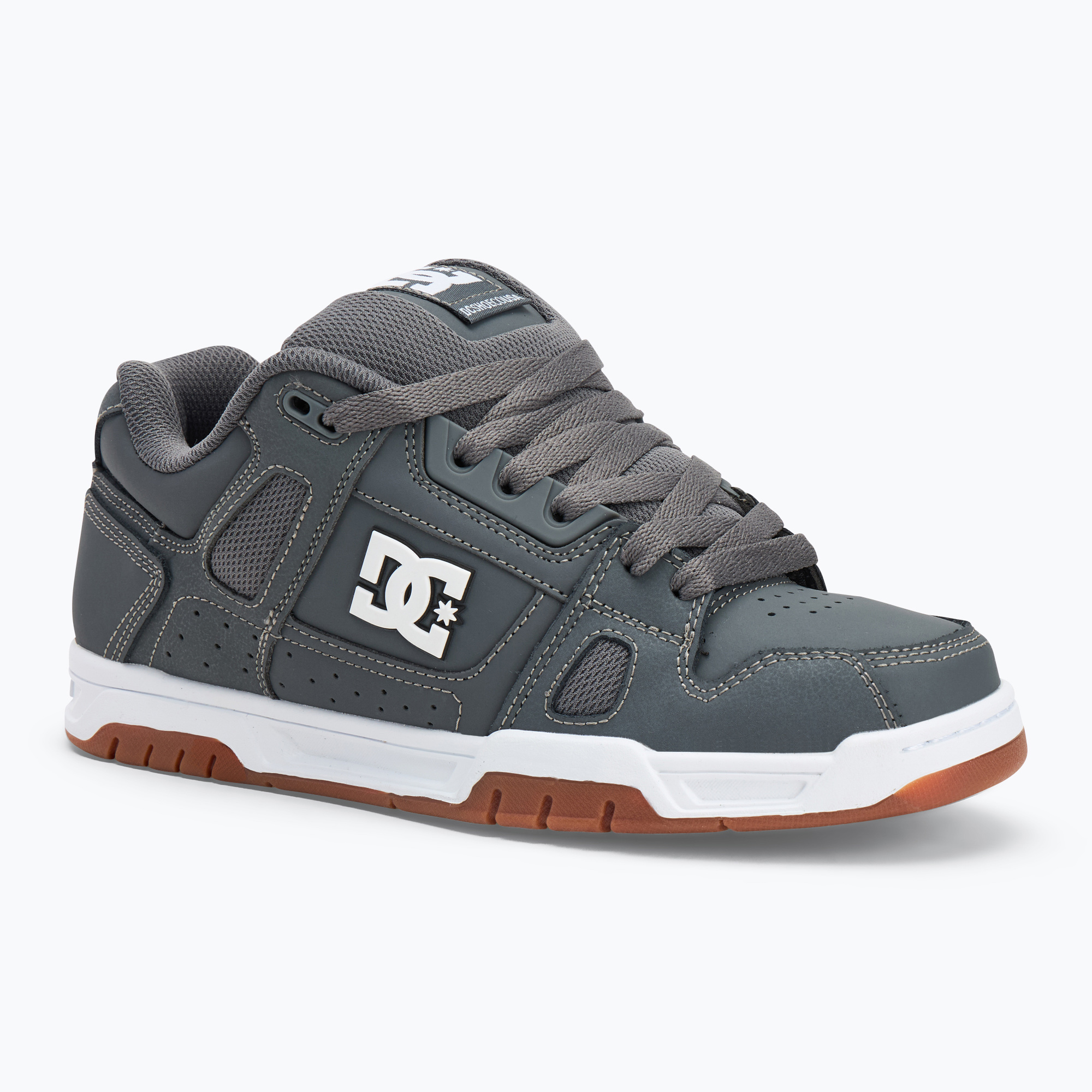 DC Stag grey / gum men's shoes (41 (8.5 US))