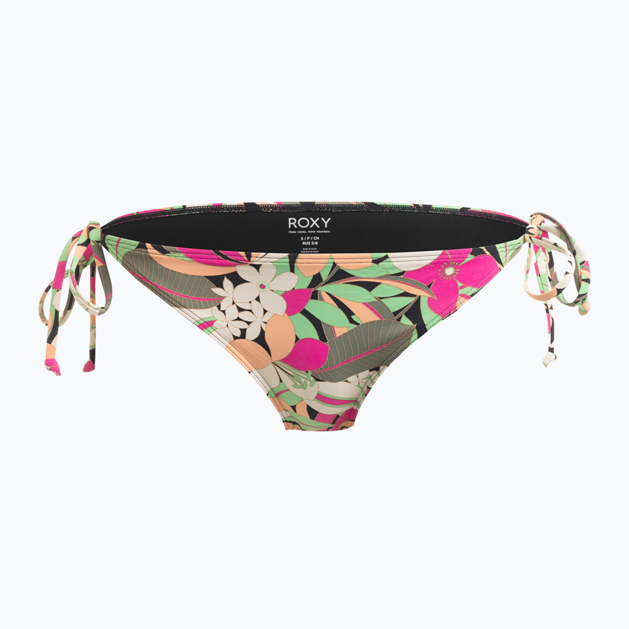 ROXY Printed Beach Classics Bikini bottom anthracite palm song s (XS)