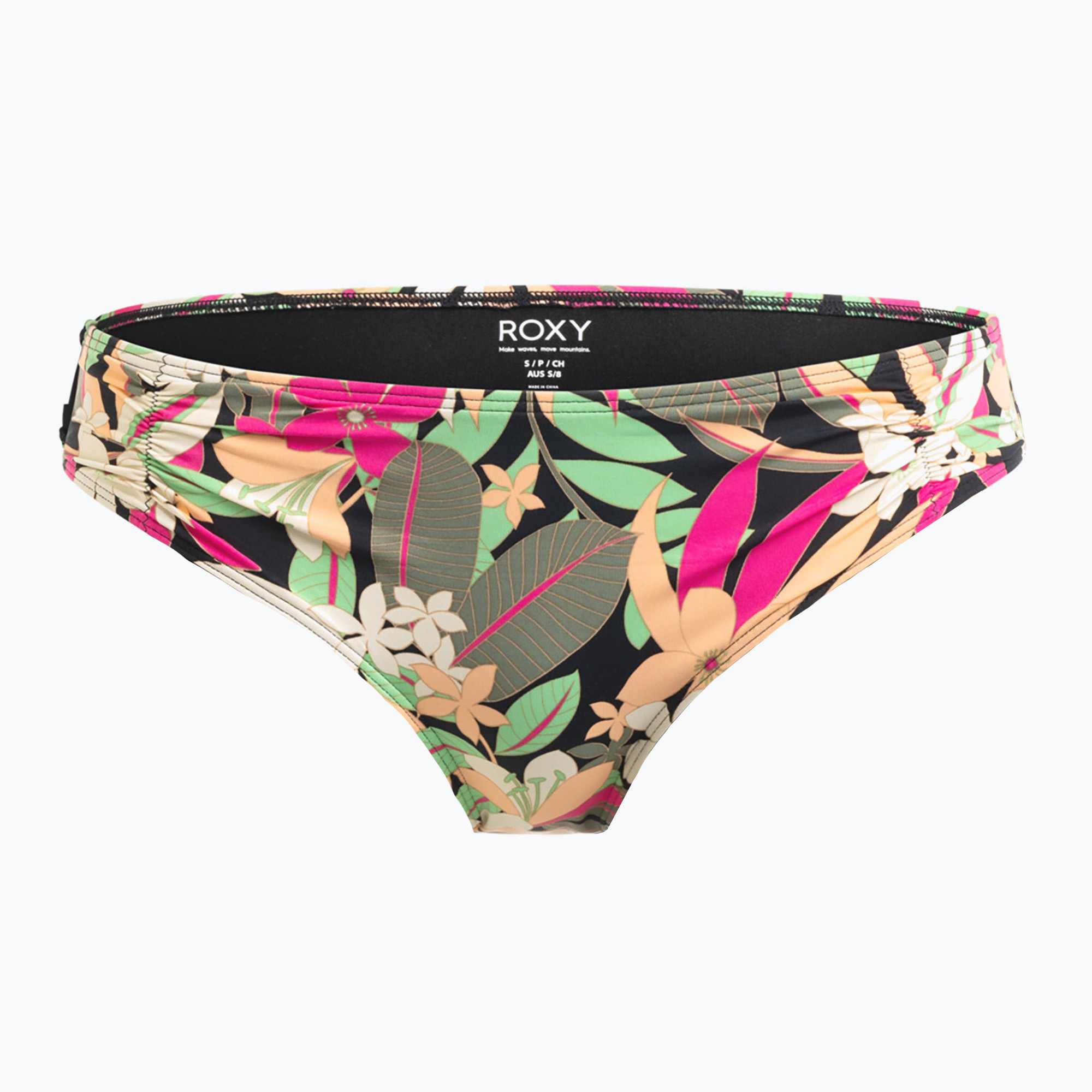 ROXY Printed Beach Classics Hipster swimsuit bottom anthracite palm song s (XS)