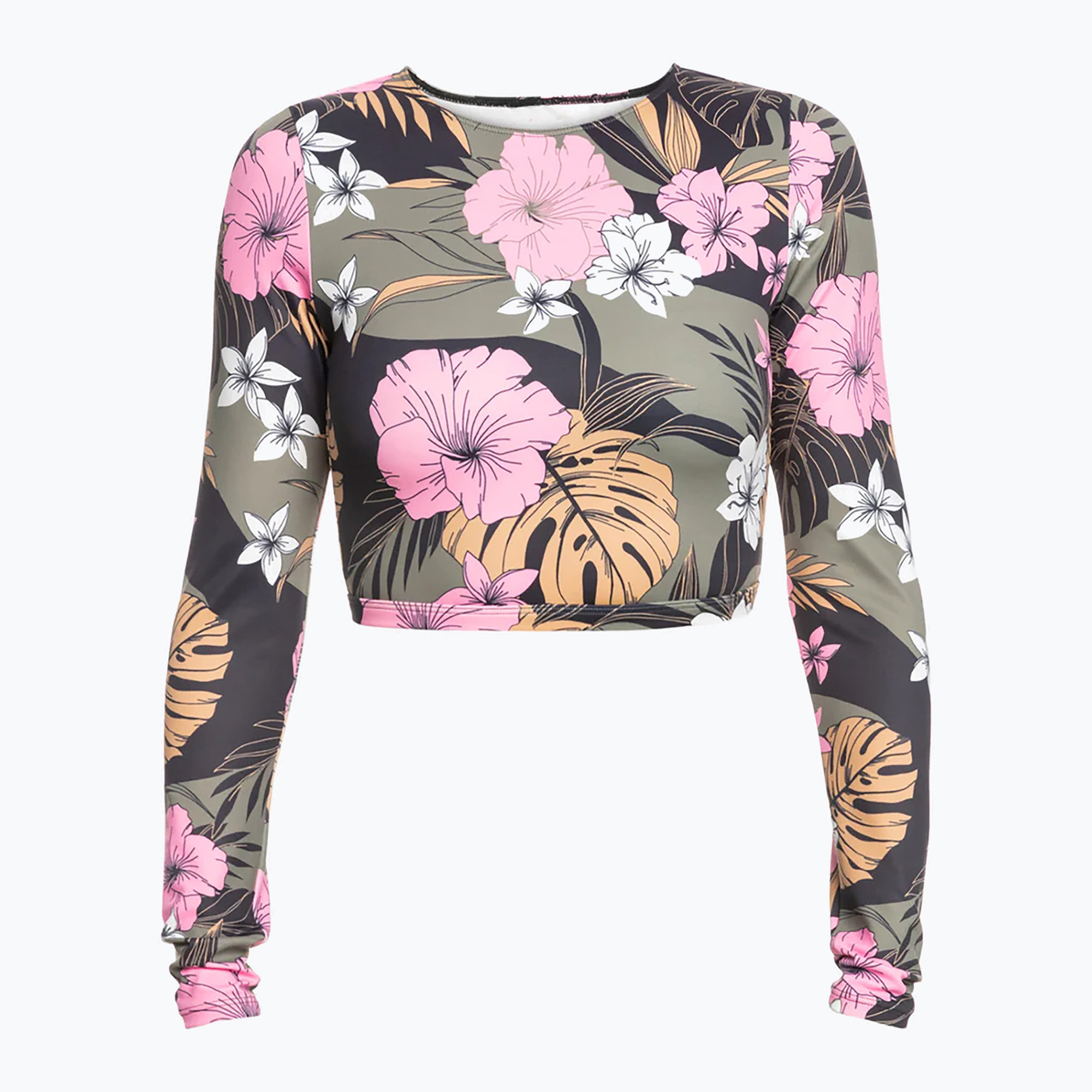 Women's swimming longsleeve Roxy Pro Nose Ride Crop Lycra anthracite classic pro surf (XL)