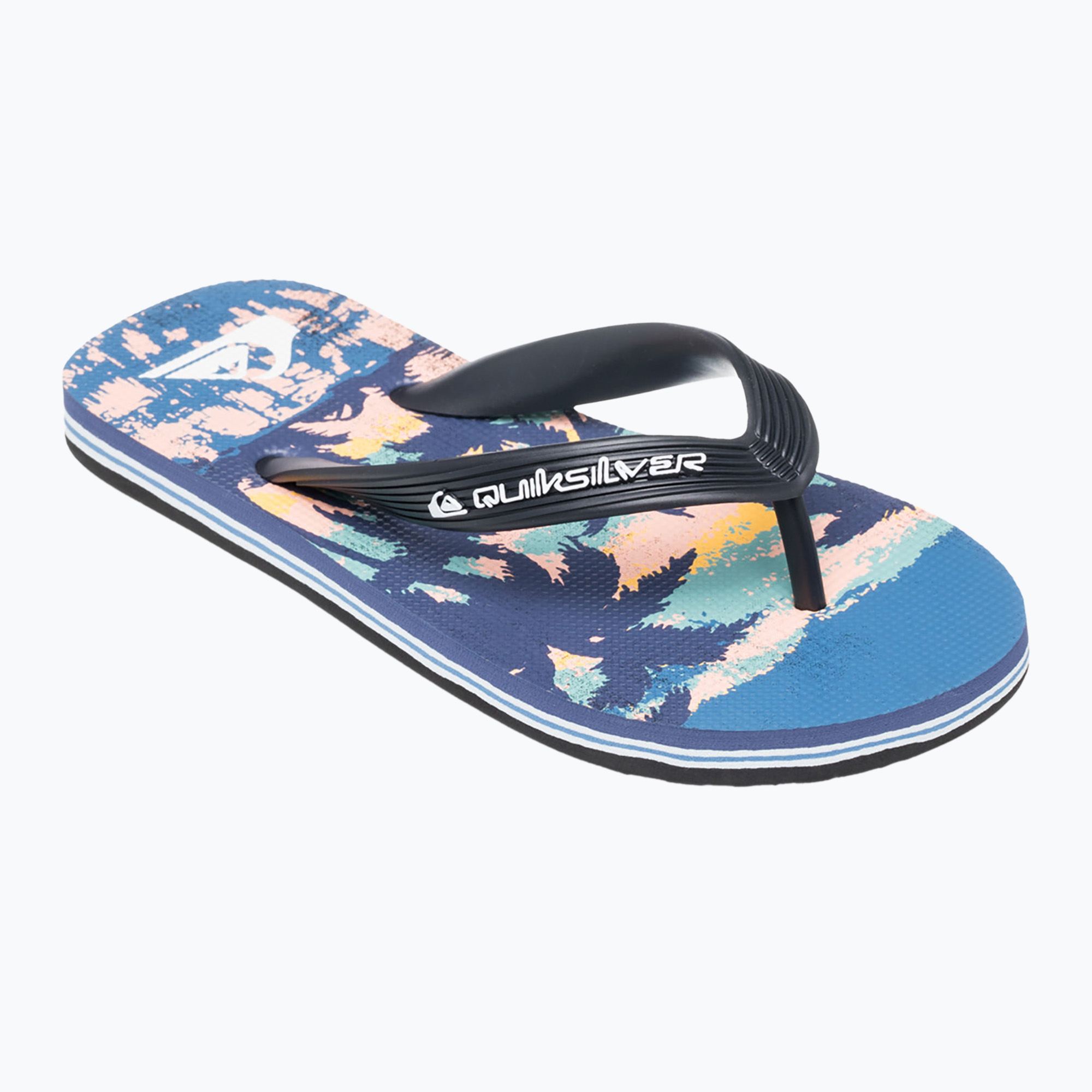 Quiksilver Molokai Art 25 Youth flip flops fiery coronet blue tropicamo (34 (3 US))