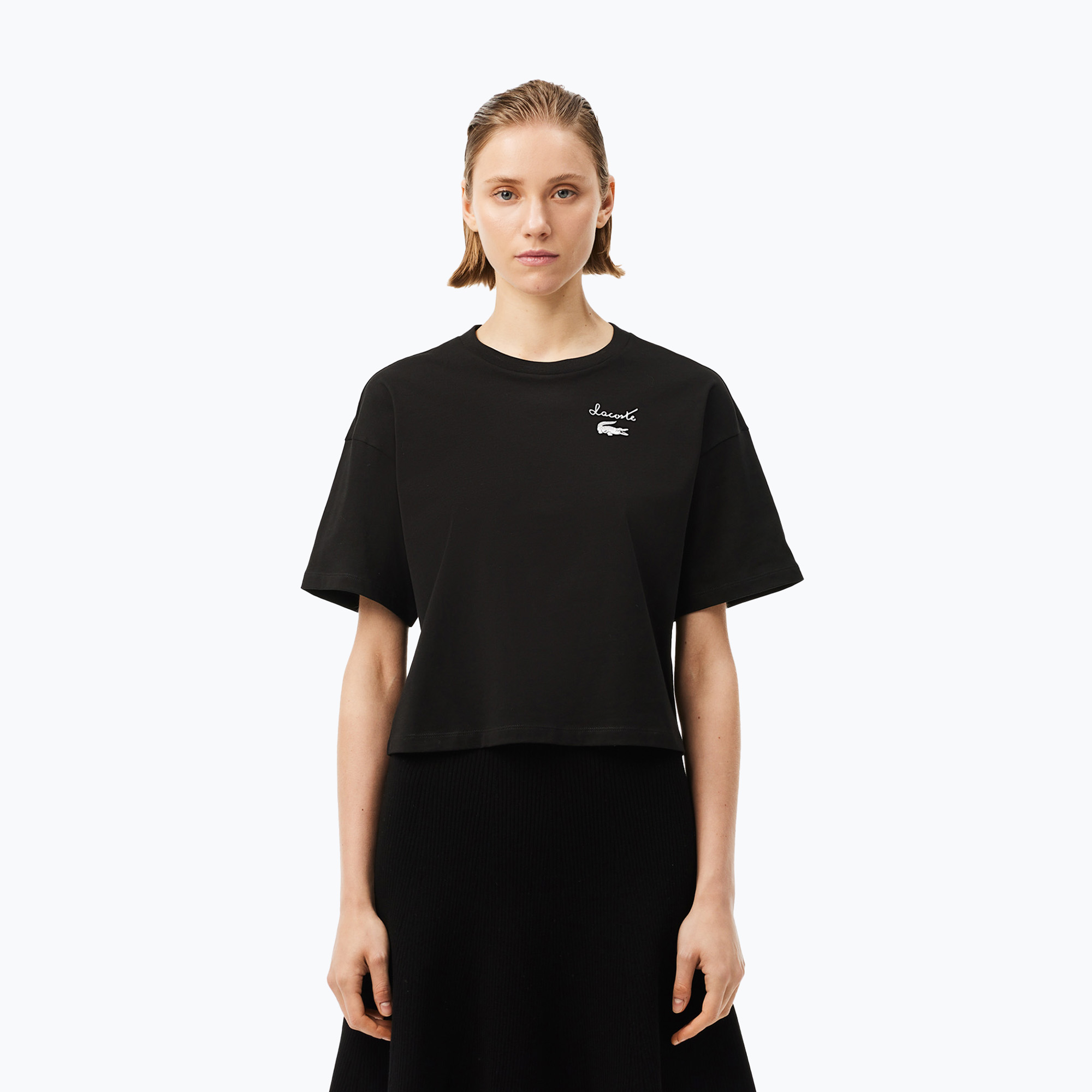 Lacoste women's T-shirt TF2523 black (34)