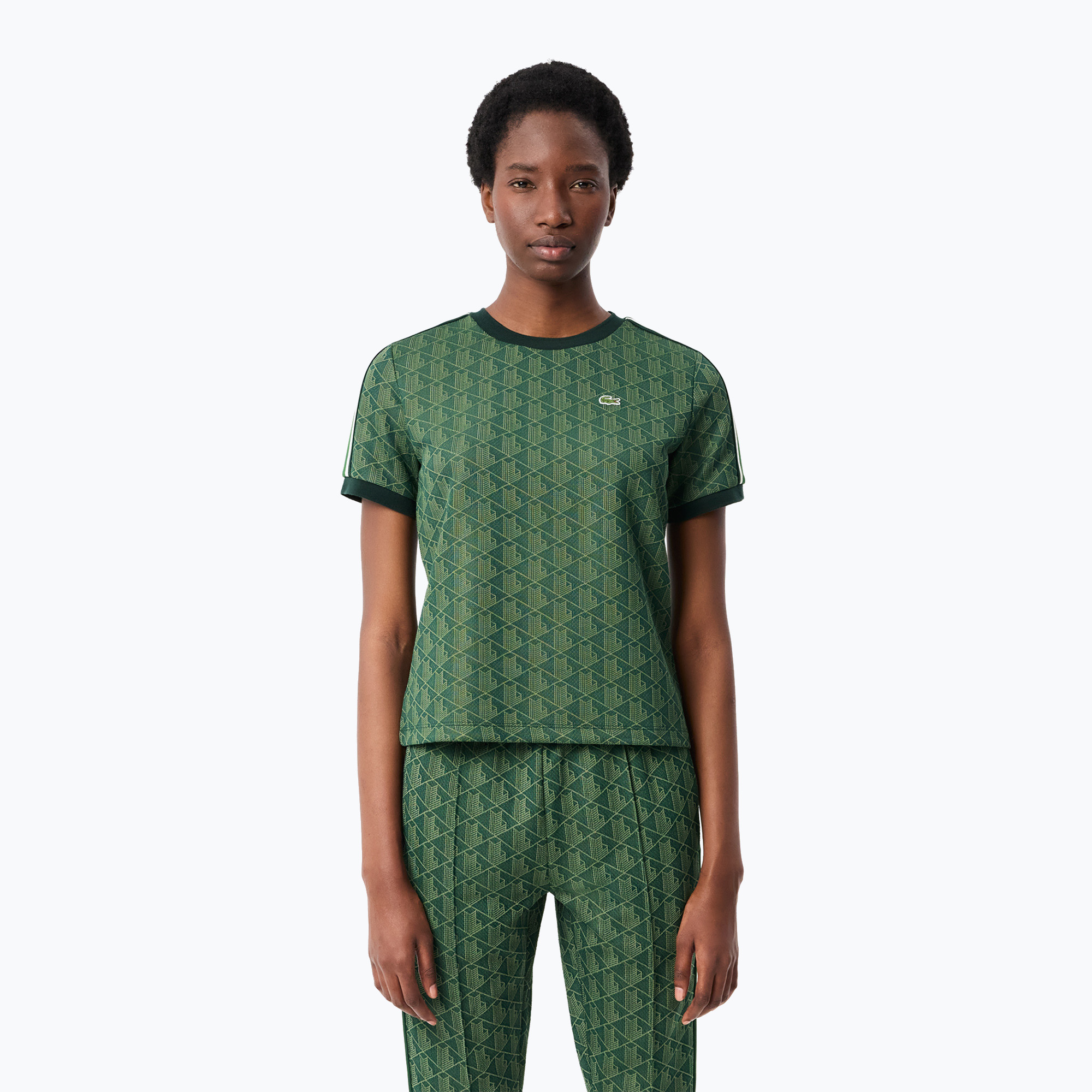 Lacoste women's T-shirt TF3244 sinople/khaki (34)