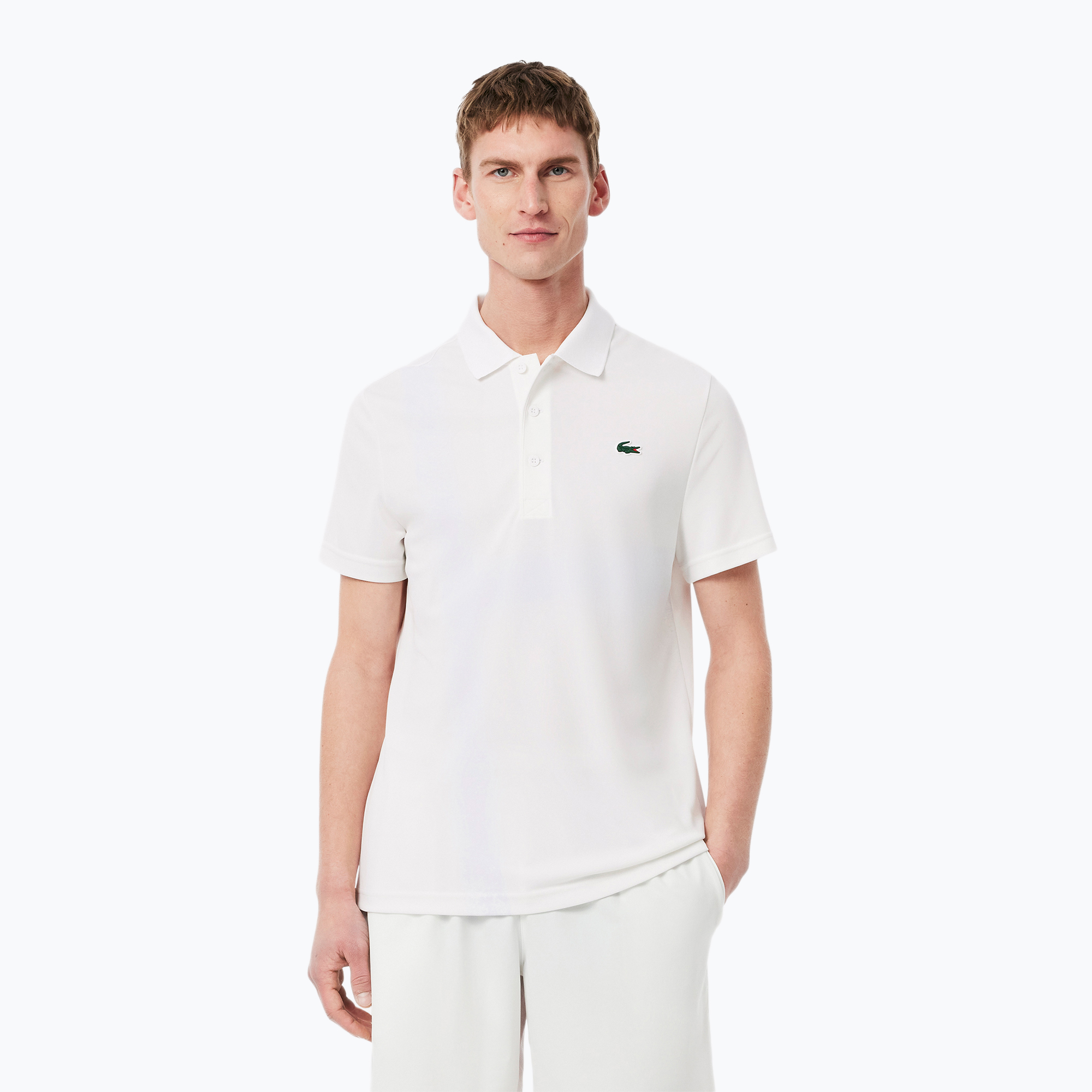 Men's polo tennis shirt Lacoste Polo DH8971 white (L)