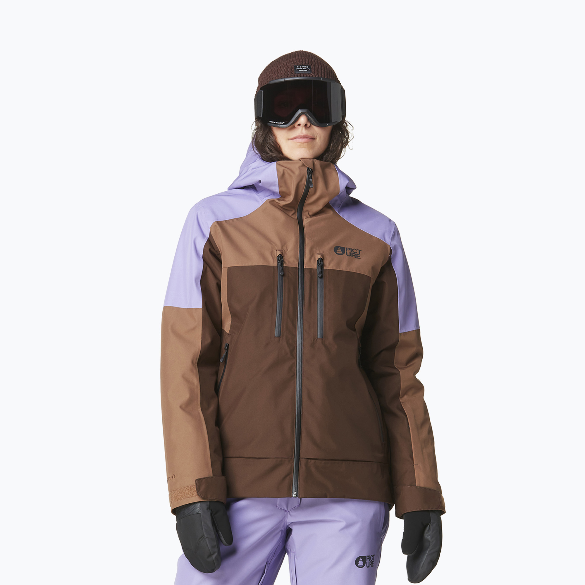 Women's Picture Exa paisley / cocoa / chicory ski jacket (XS)