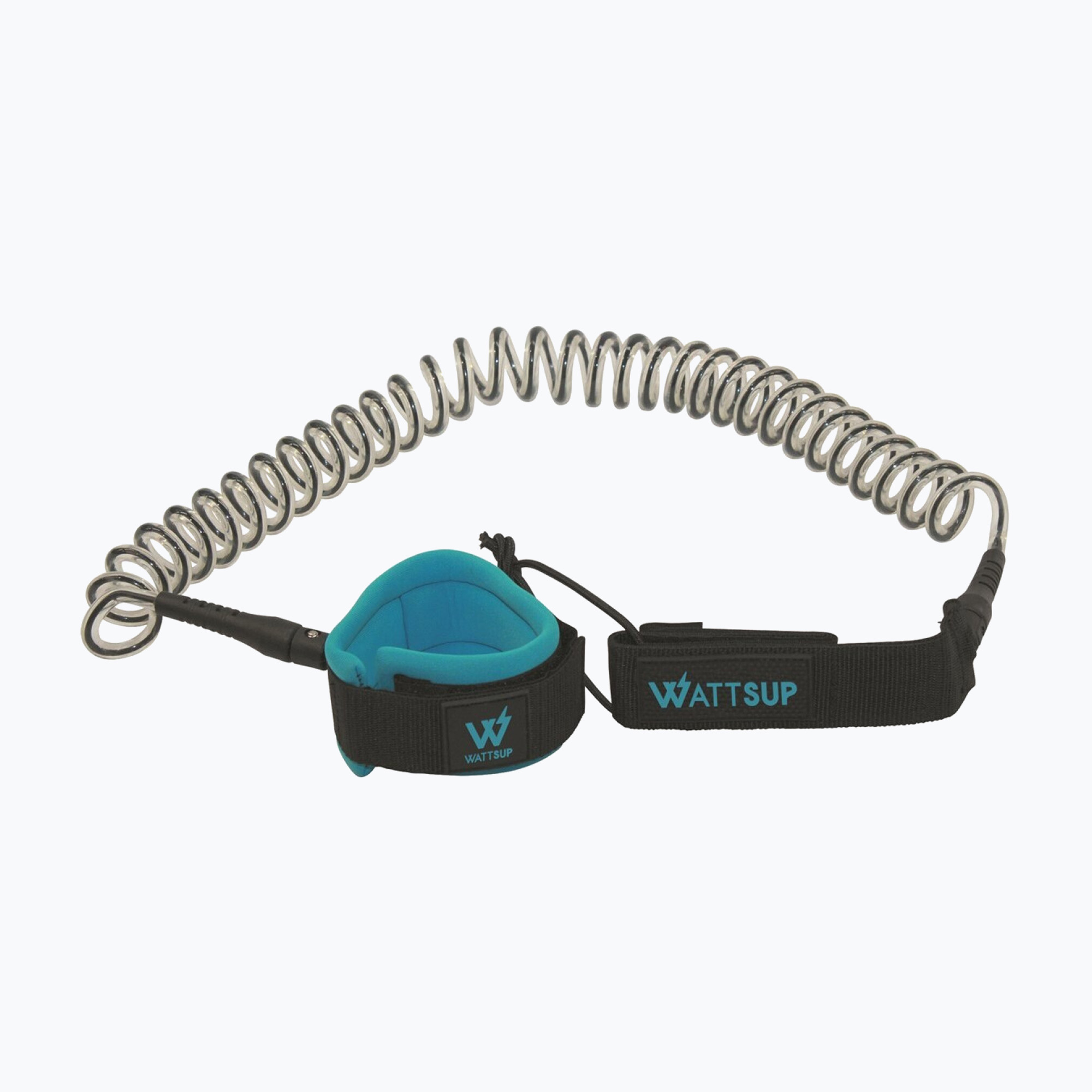 Leash for WATTSUP Coiled 10' SUP board black/blue (10'8)