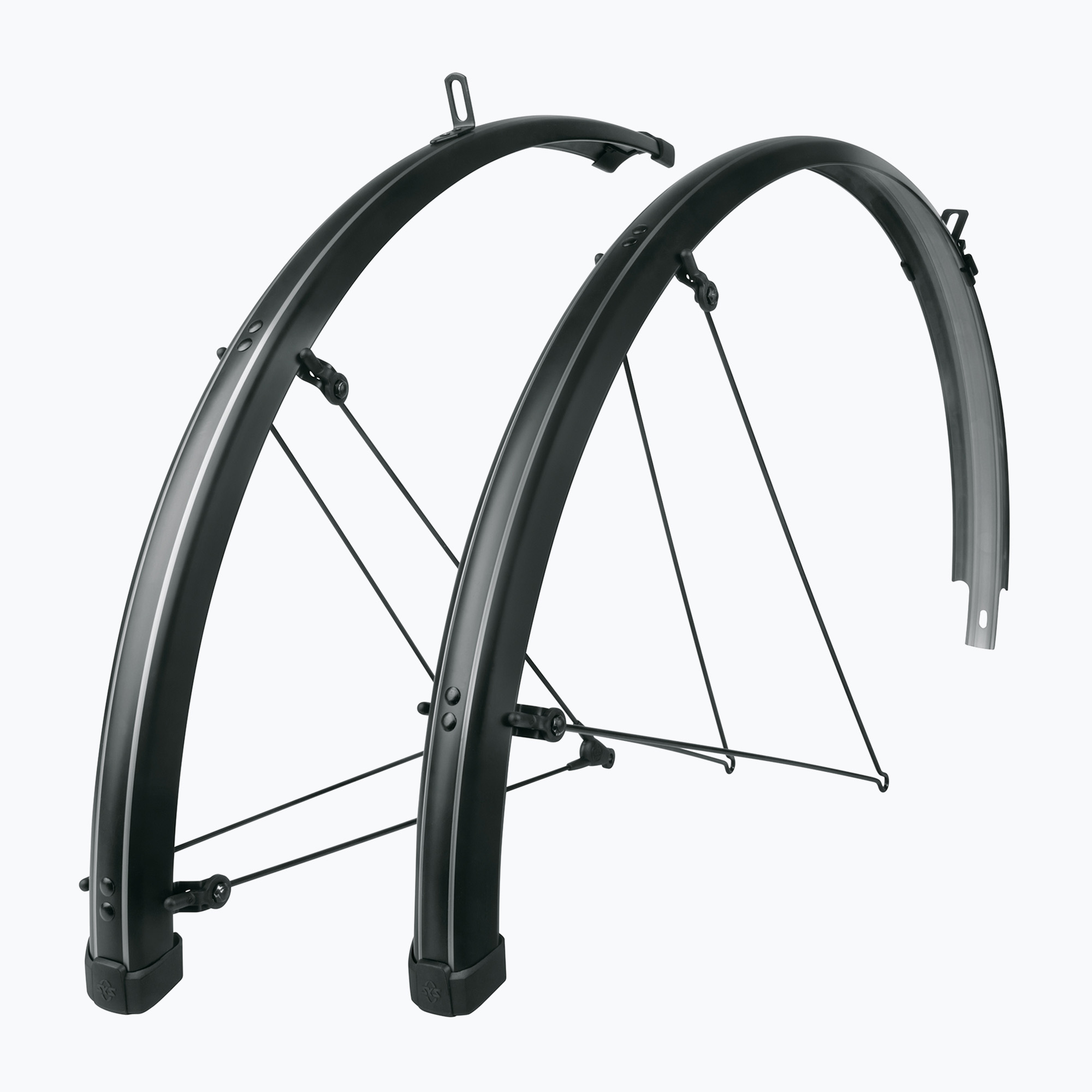 SKS Bluemels Stripes set 28" / 69 mm black bicycle mudguards (28" / 69 mm)