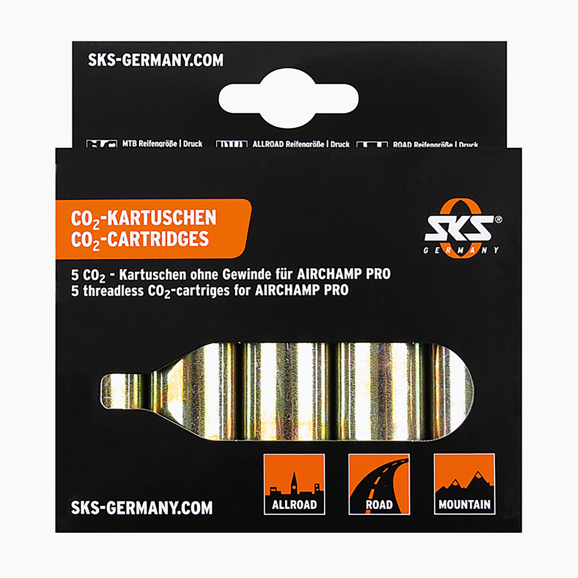 Gas cartridges for SKS Co2 Airchamp Pro 16 g bicycle pump 5 pcs.
