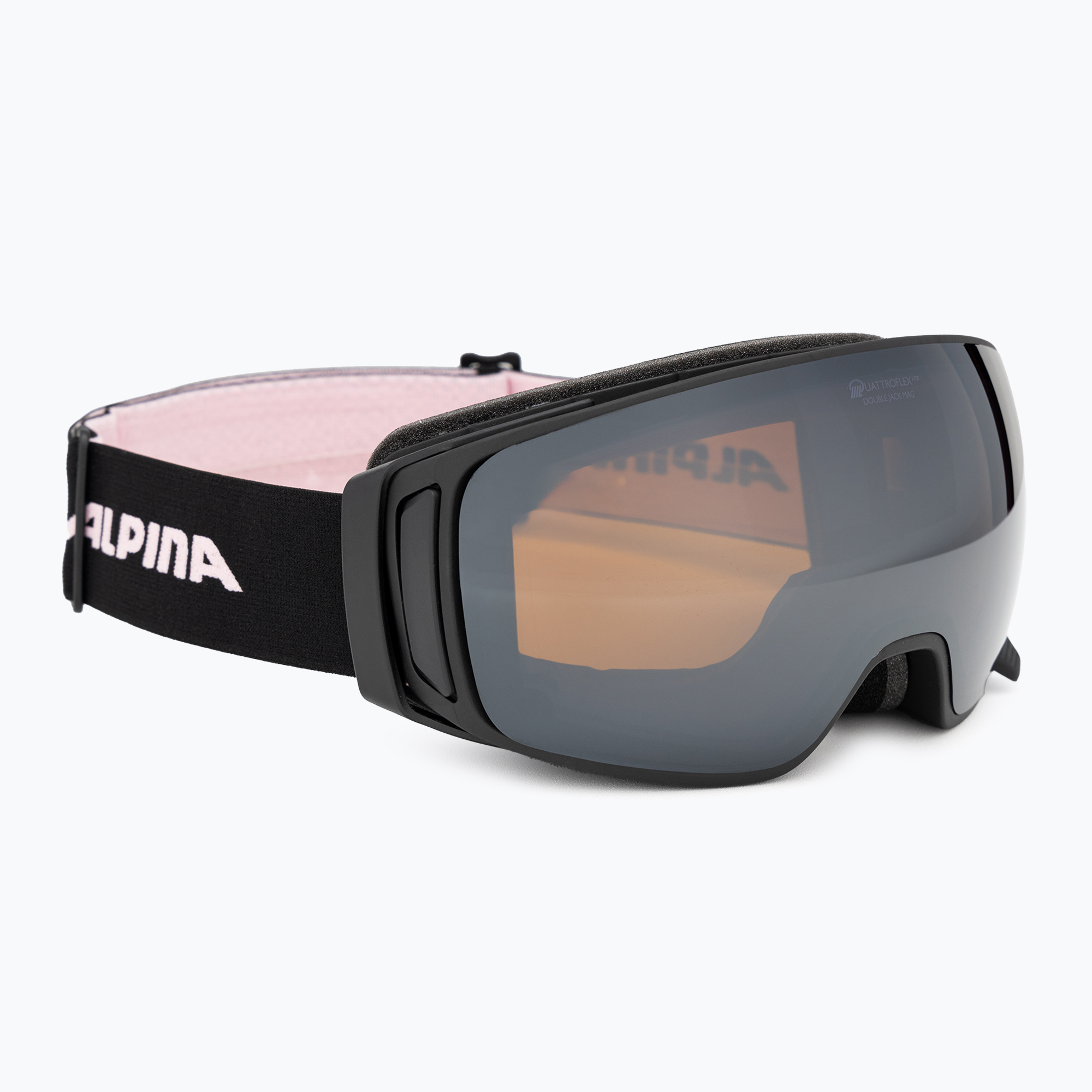 Ski goggles Alpina Double Jack Mag Q-Lite black/rose matt/mirror black (M)