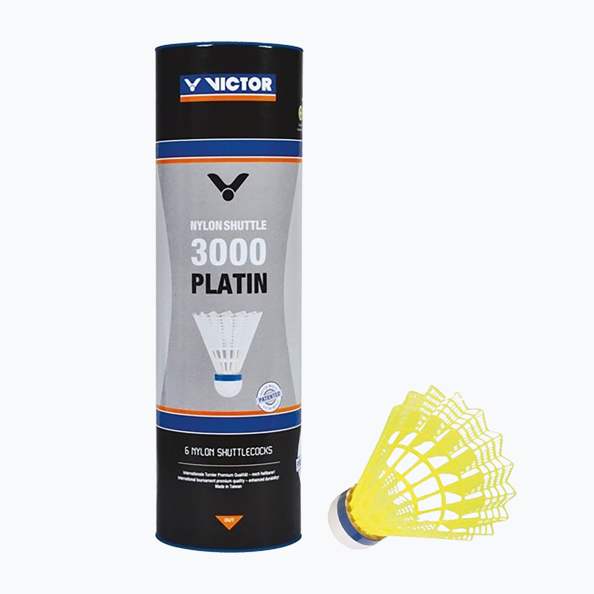 Badminton shuttlecocks VICTOR Nylon Shuttle 3000 slow 6 pcs. yellow (Slow)