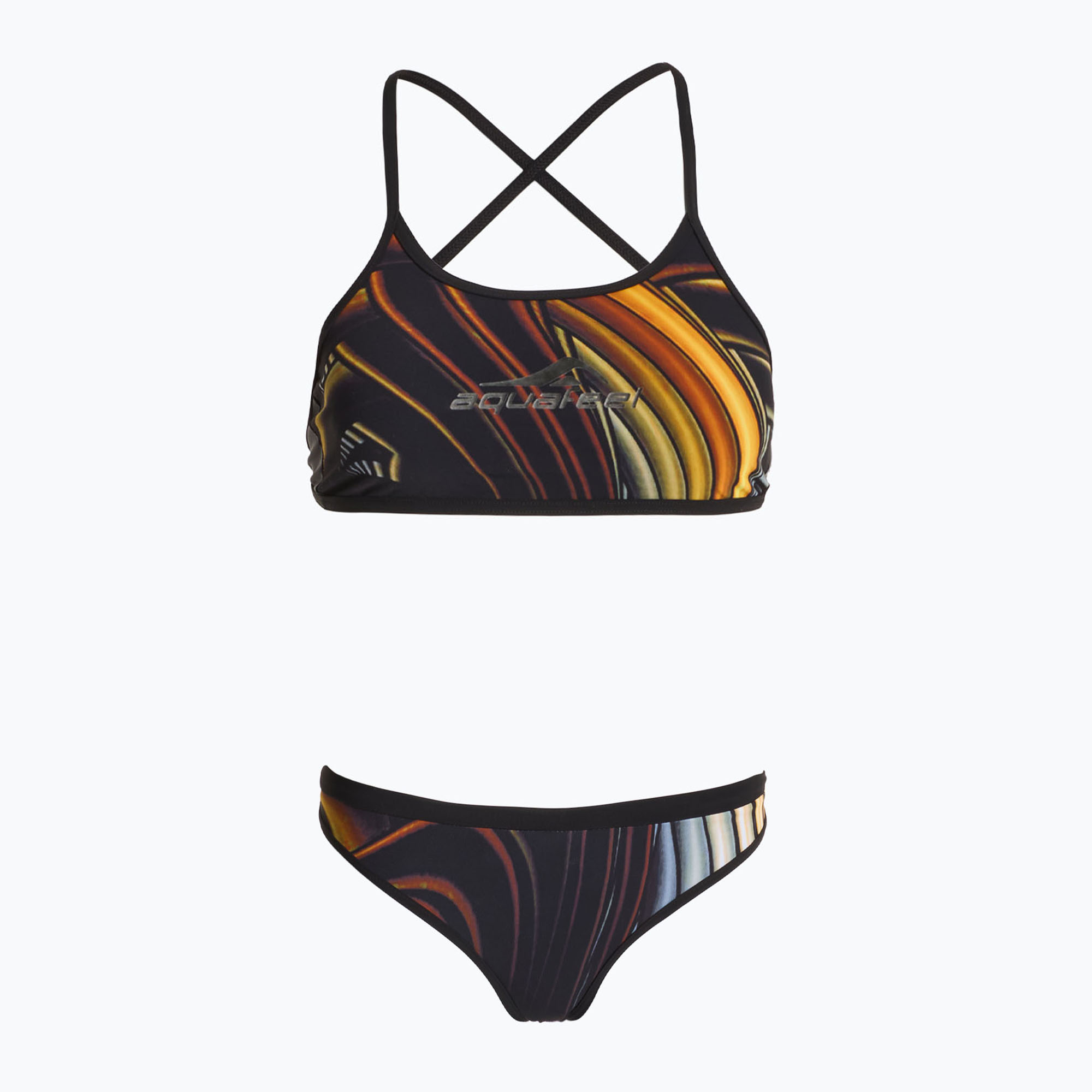 Women's two-piece swimsuit aquaFeel Bikini Mini-Crossback golden steel (40B)